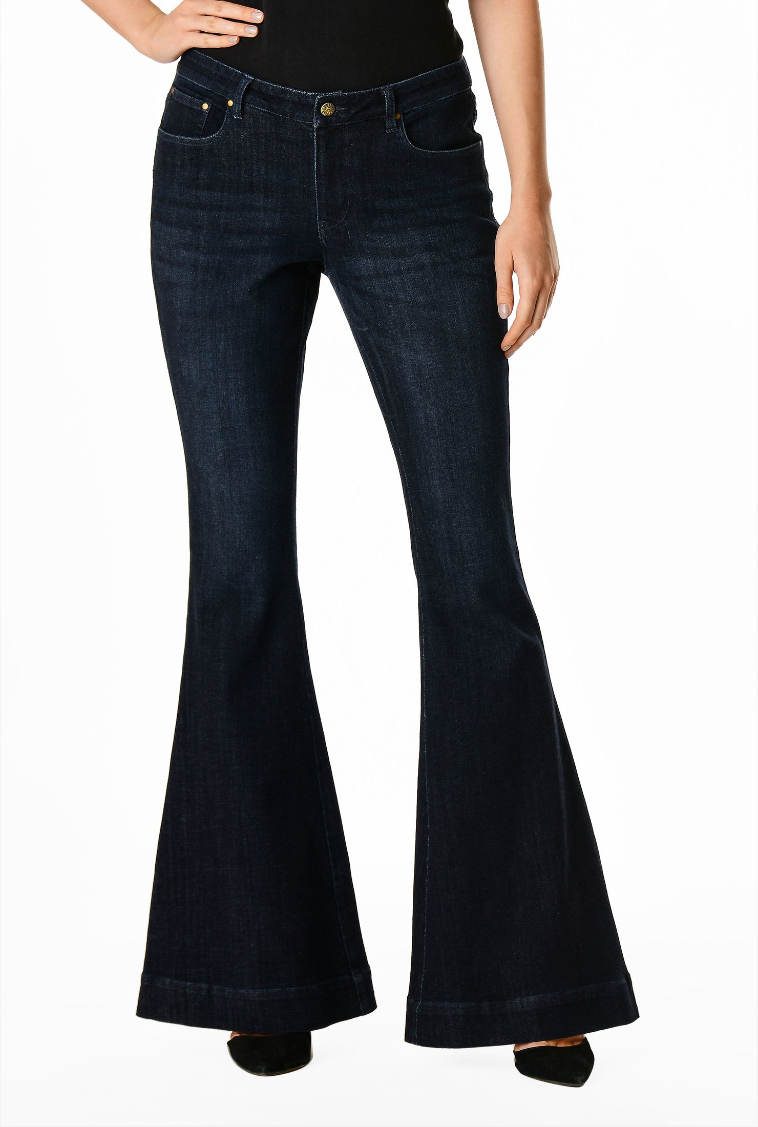 Express Studio Stretch Wide Waistband Flare Editor Pant, $79