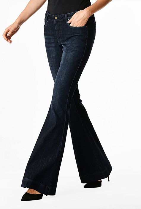 Y2K Tie Dye Flare Jeans Vintage Strecthy Low Waisted Pants Women