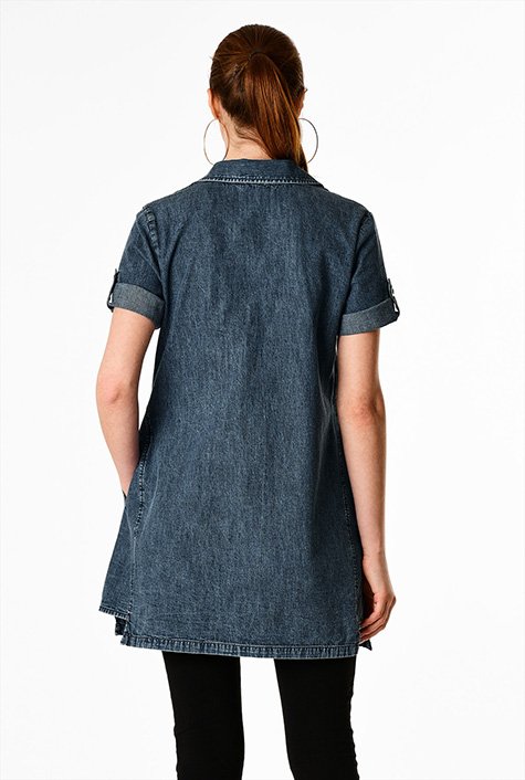 Ladies Long Sleeve Value Denim Shirt | Product | Port & Company - Port &  Company