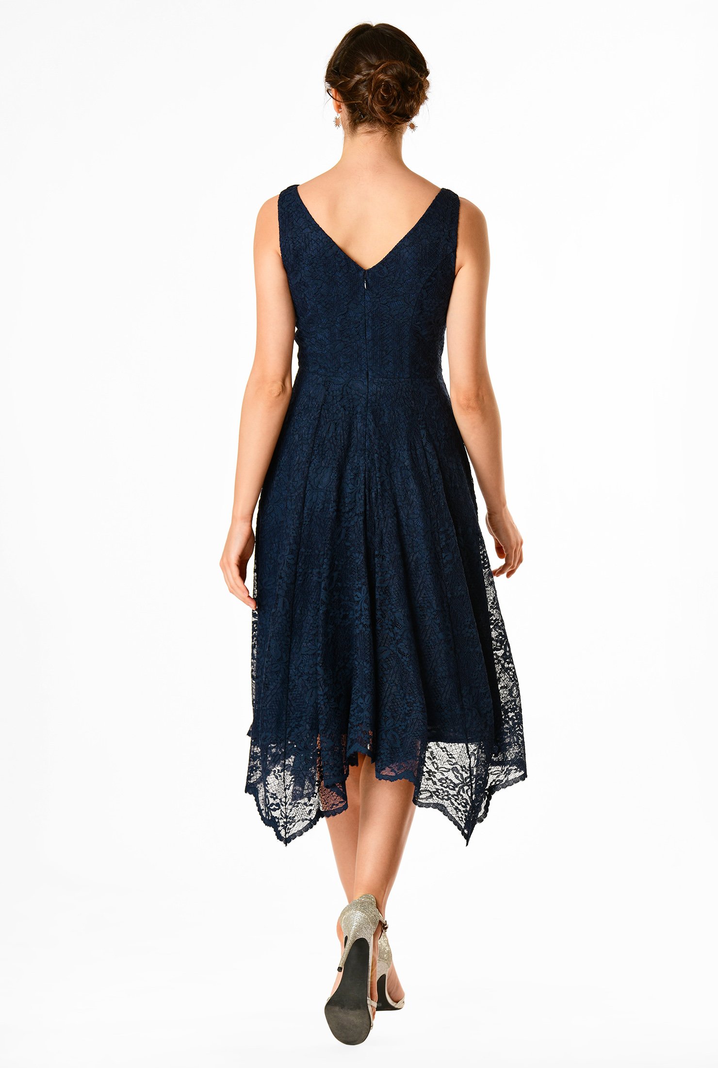 lace handkerchief hem dress