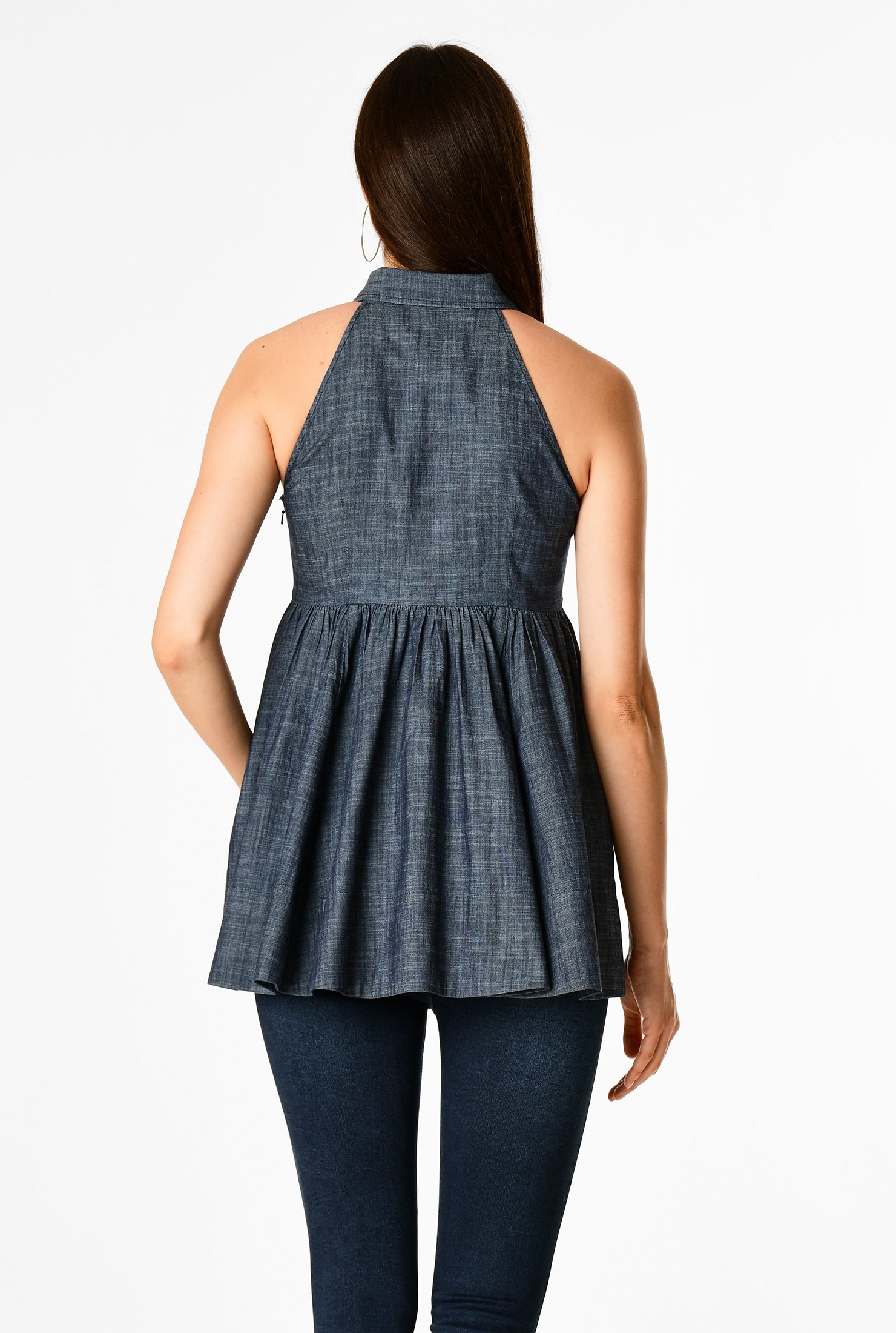 peplum halter top