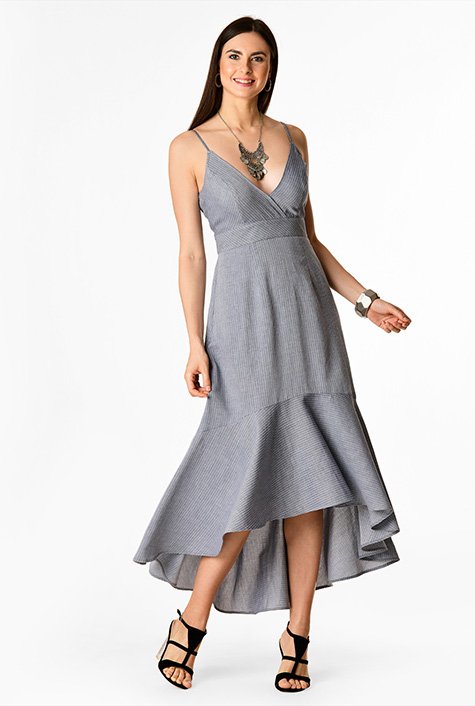 High low outlet flounce dress