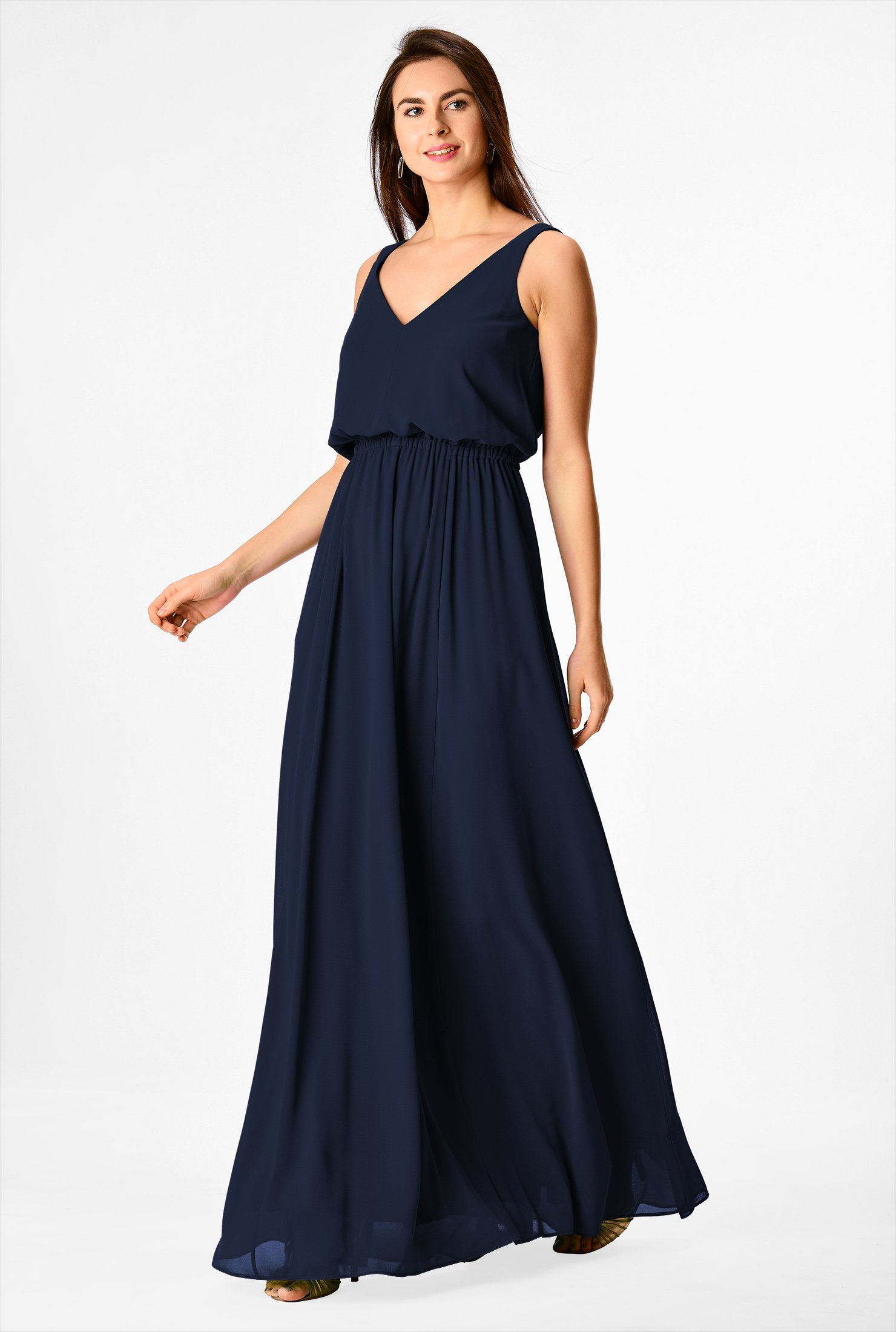 elastic maxi dress