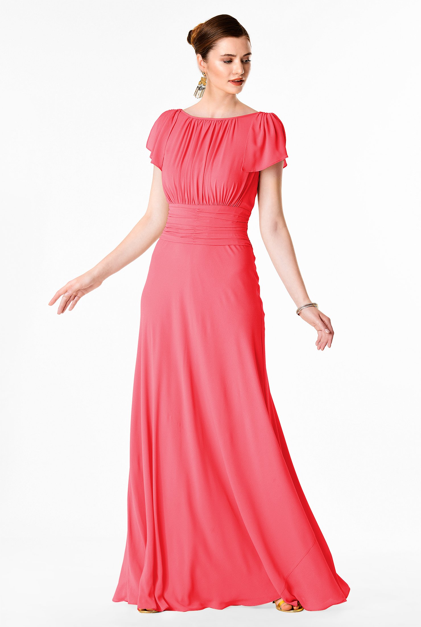 chiffon maxi dress