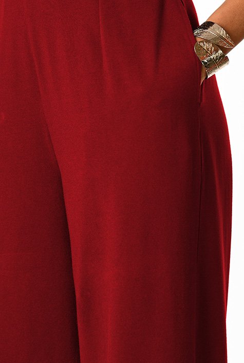 Shop Cotton knit cross banded waist jumpsuit