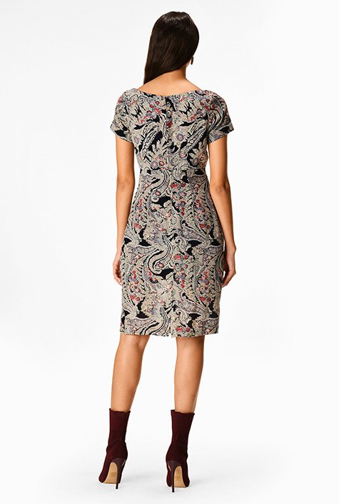 Paisley sheath clearance dress