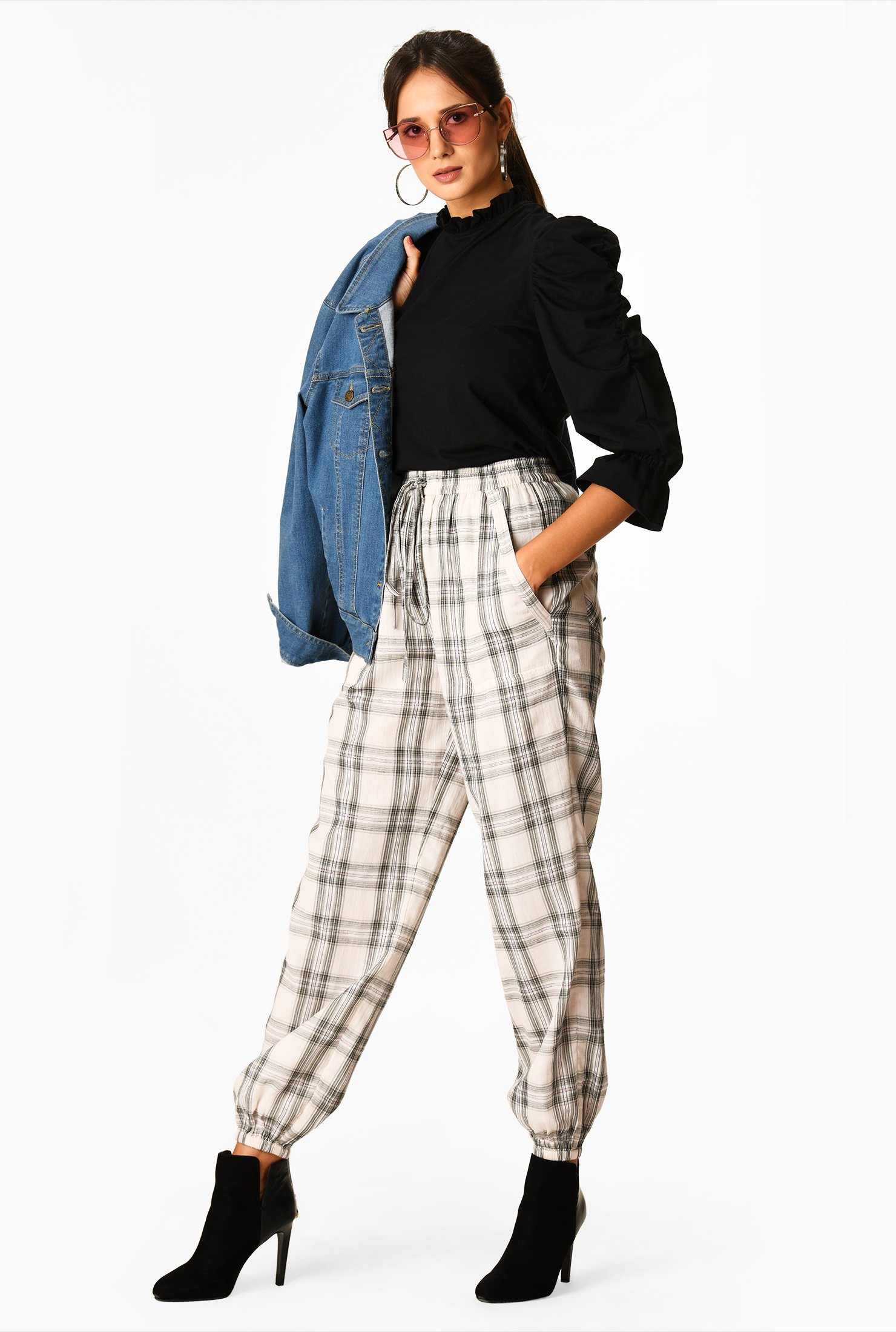 plaid joggers