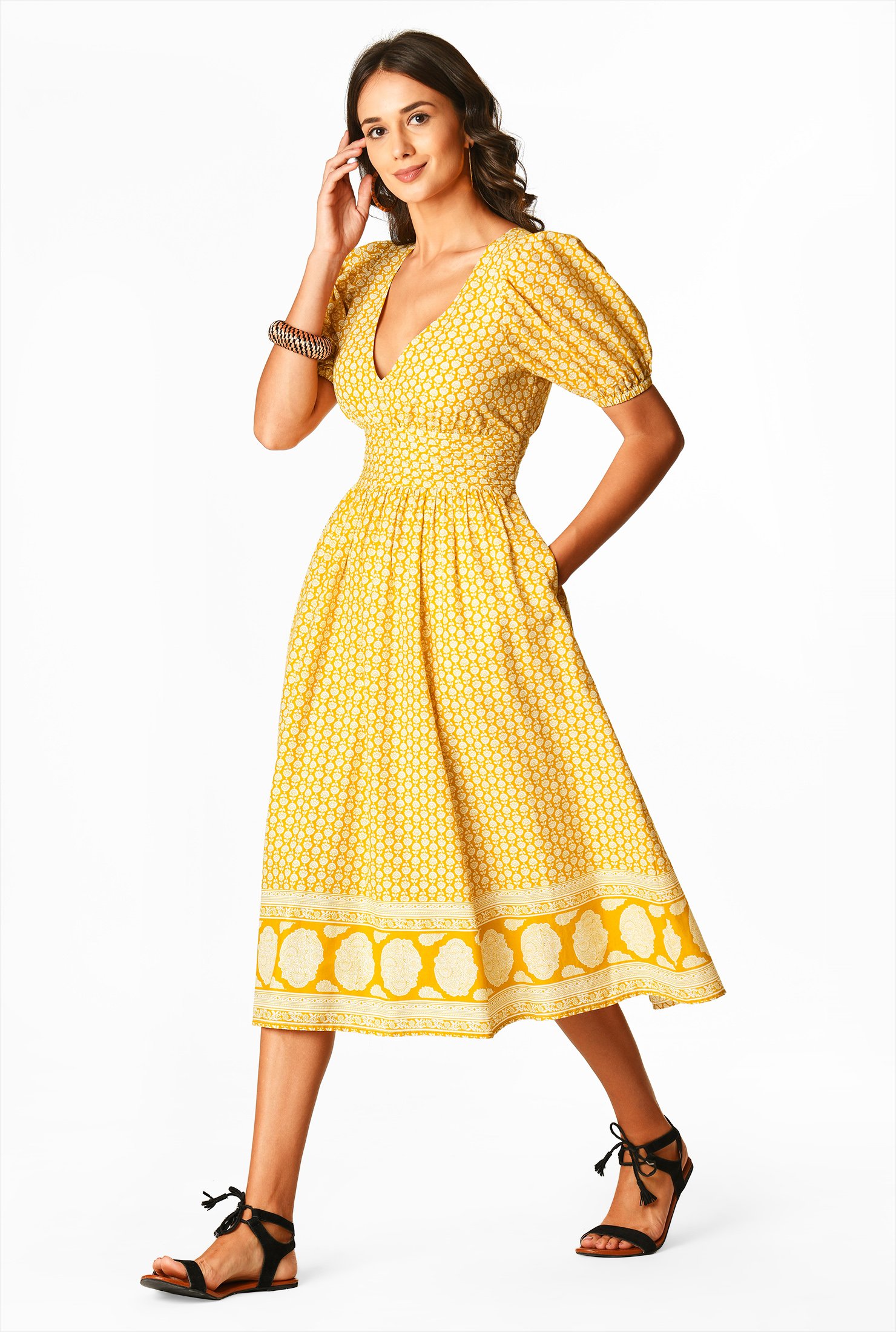 eshakti yellow dress