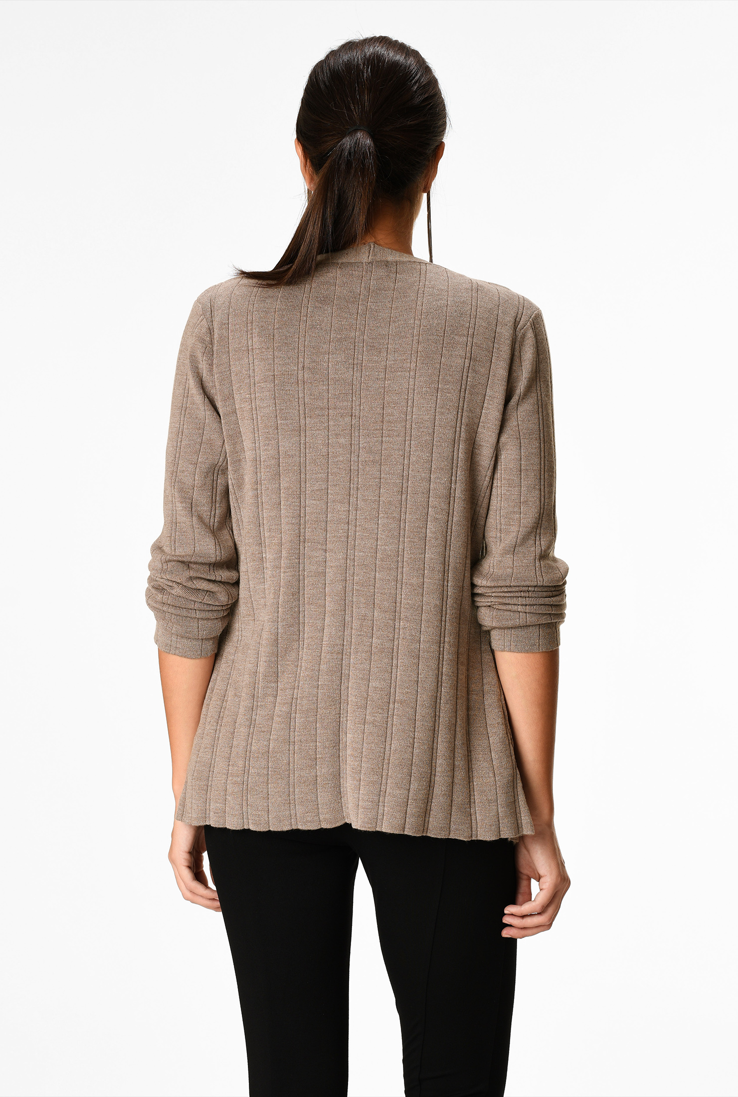 Shop Sweater tank top and button front cardigan eShakti