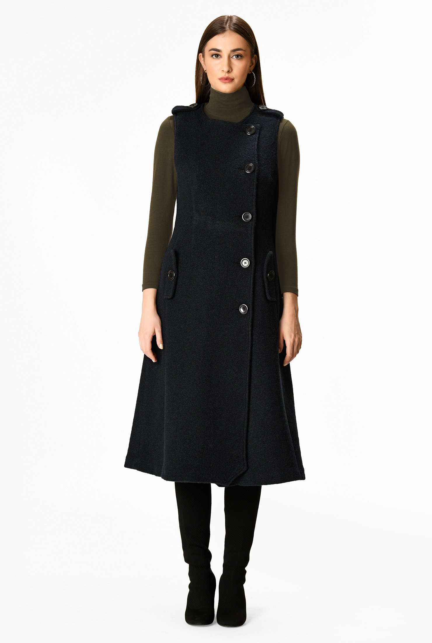 sleeveless long coat