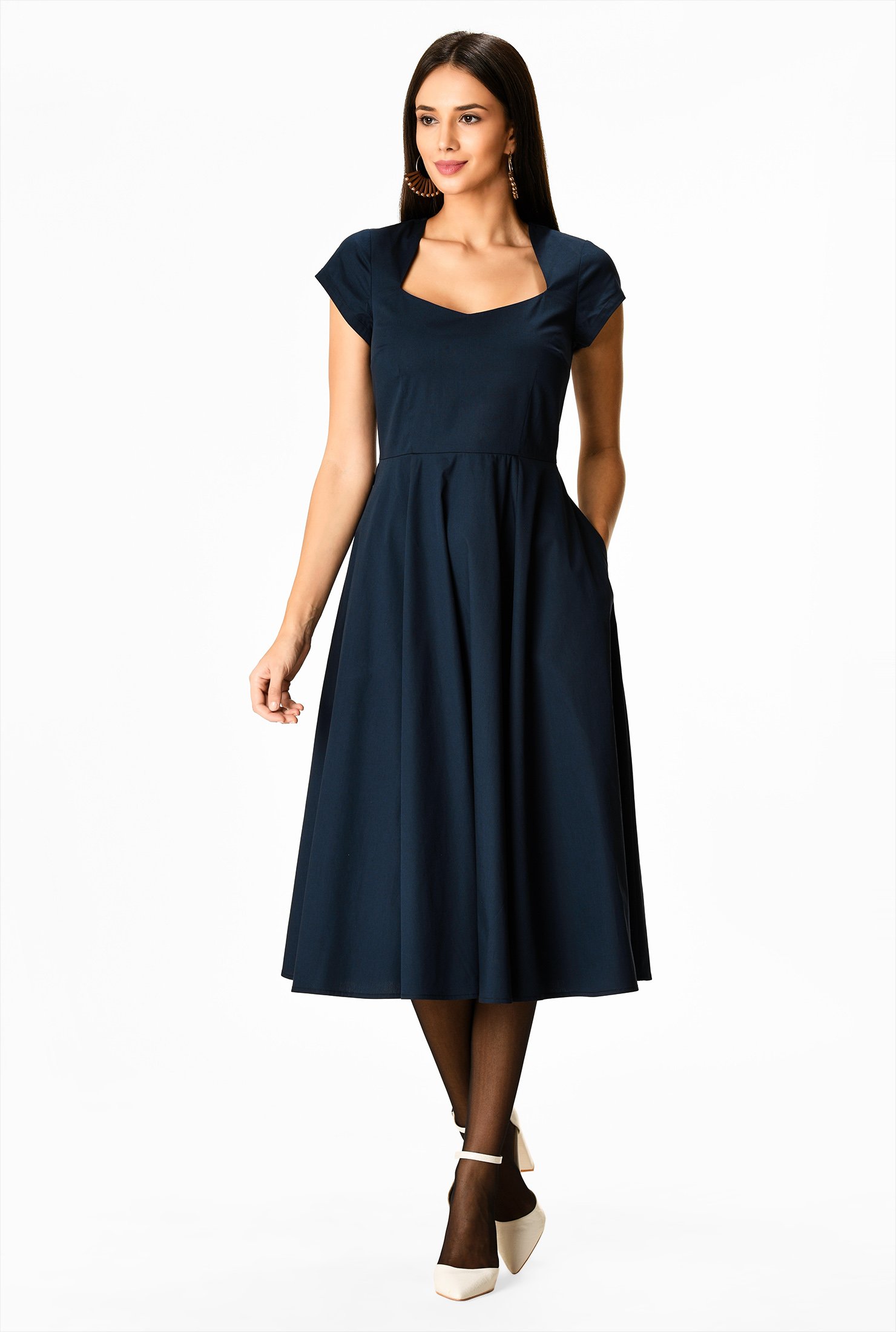 eshakti fit and flare dress