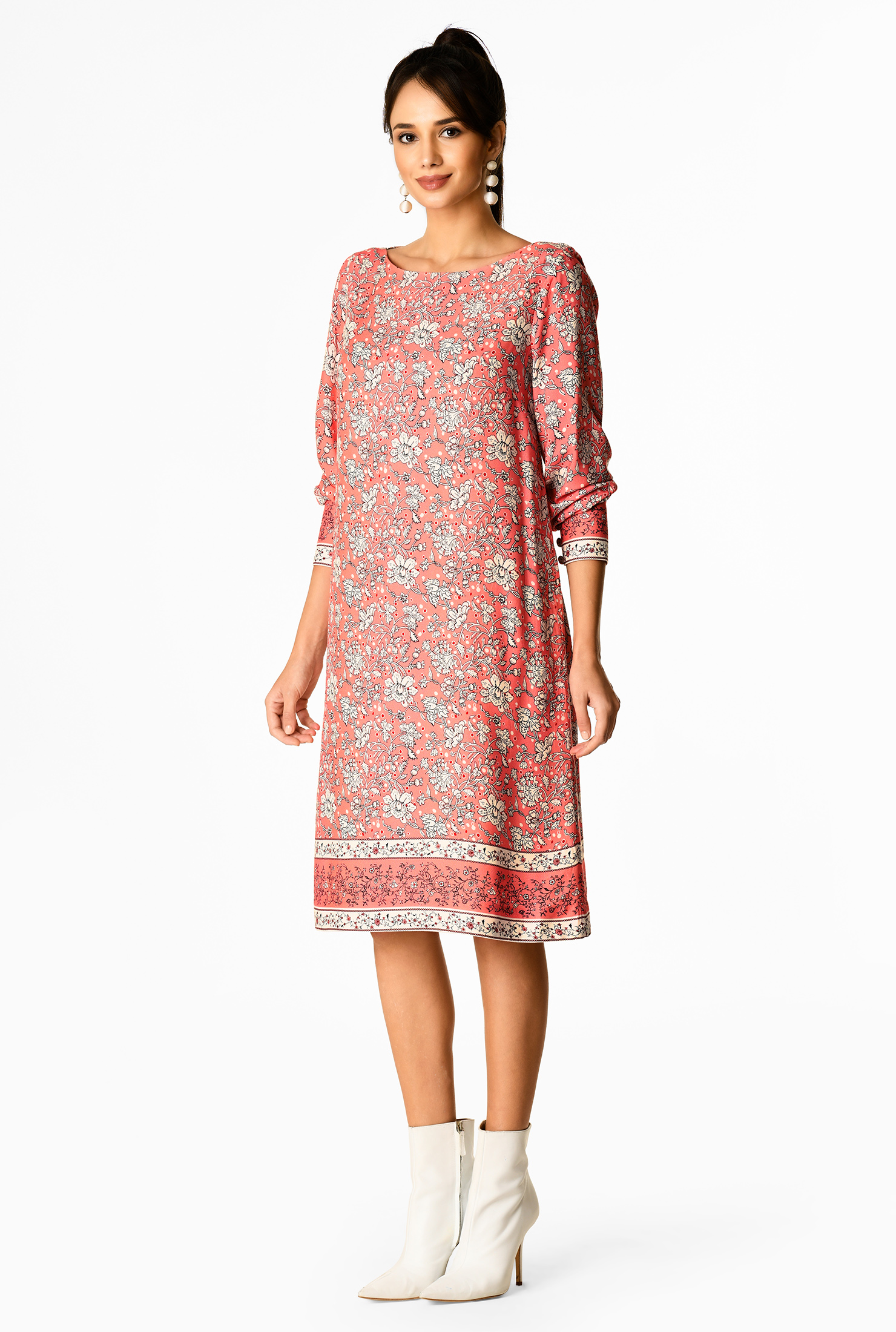 lipsy stella & clara print button dress