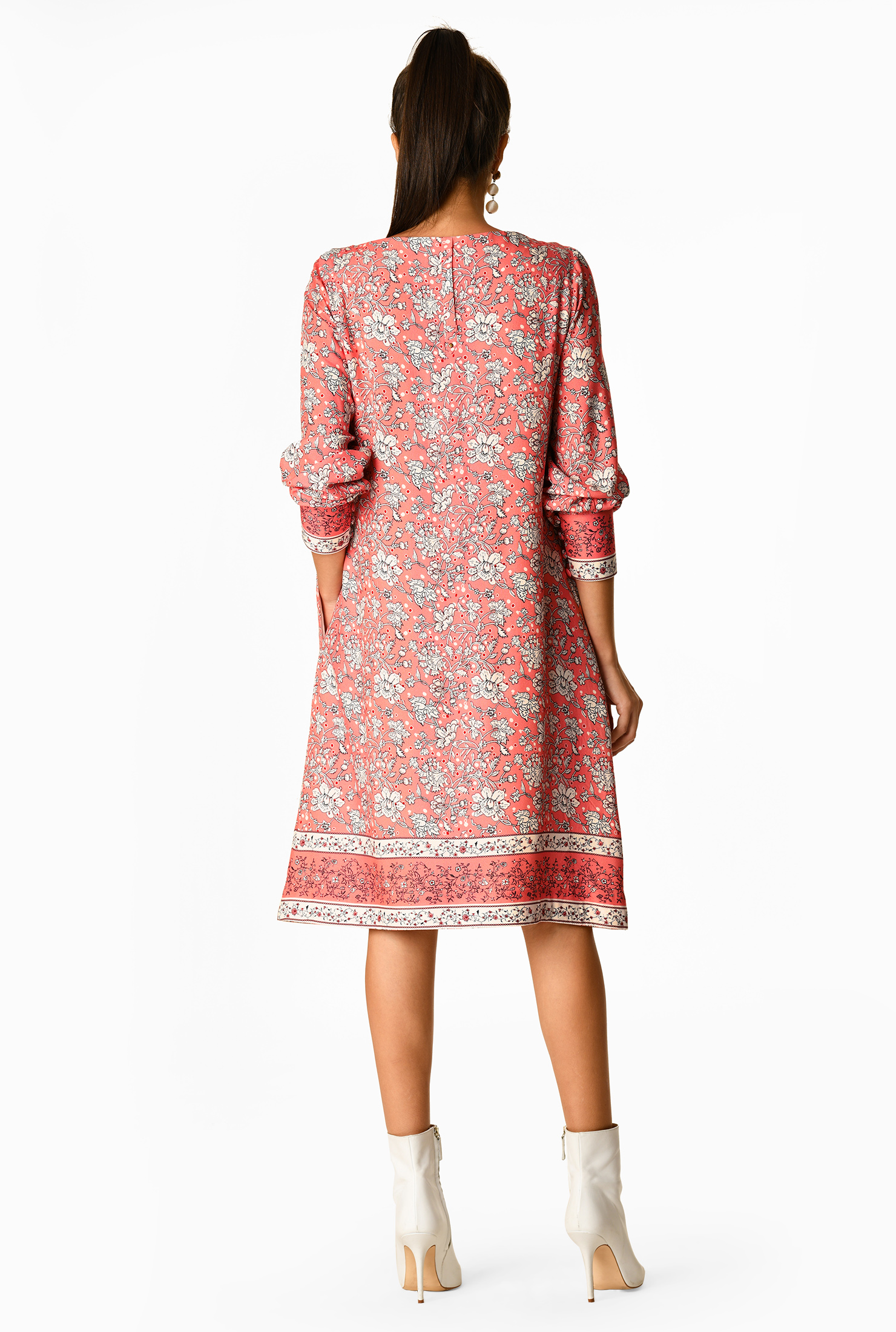 lipsy stella & clara print button dress