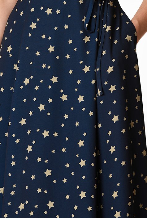 Orders star print midi dress