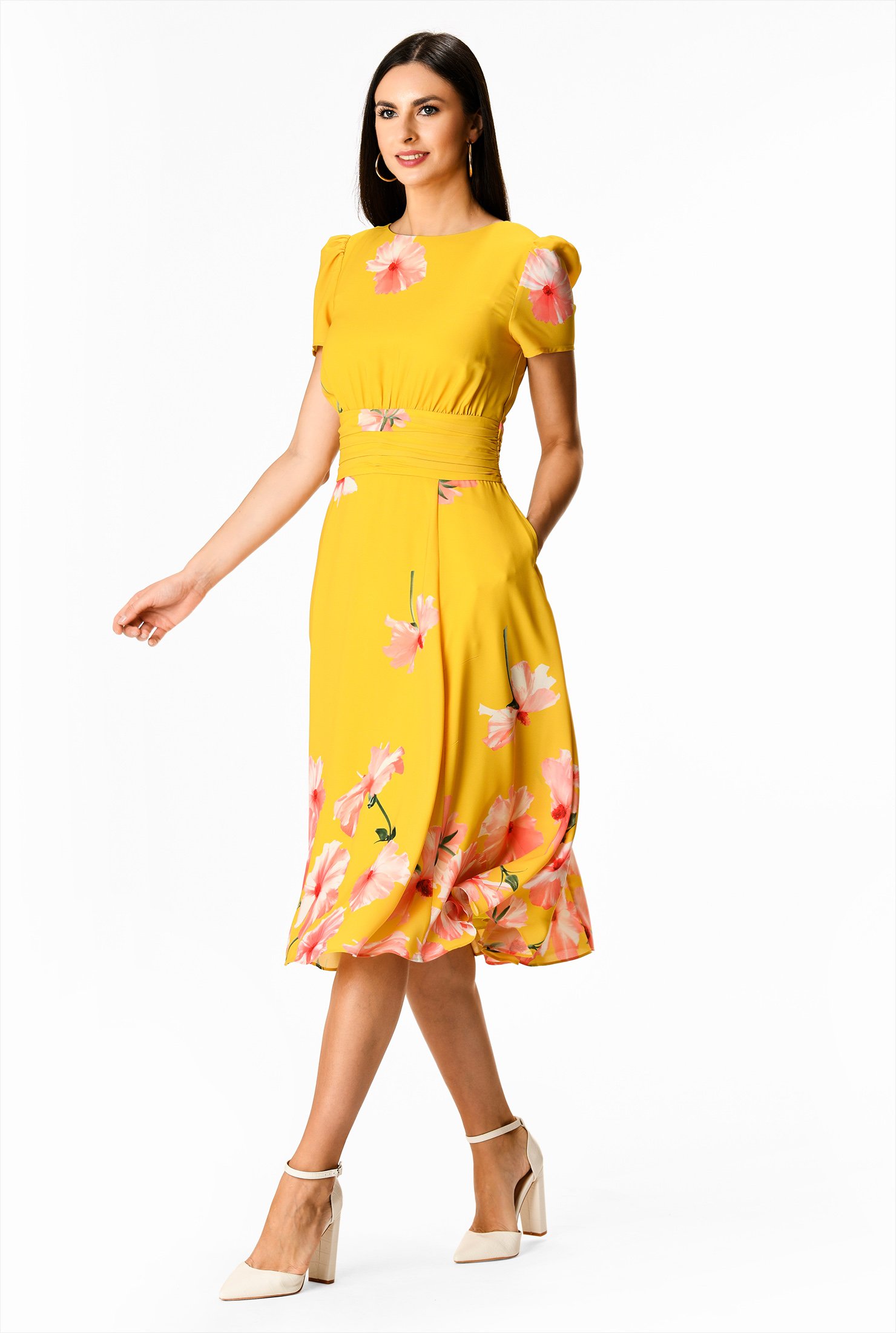 eshakti yellow dress