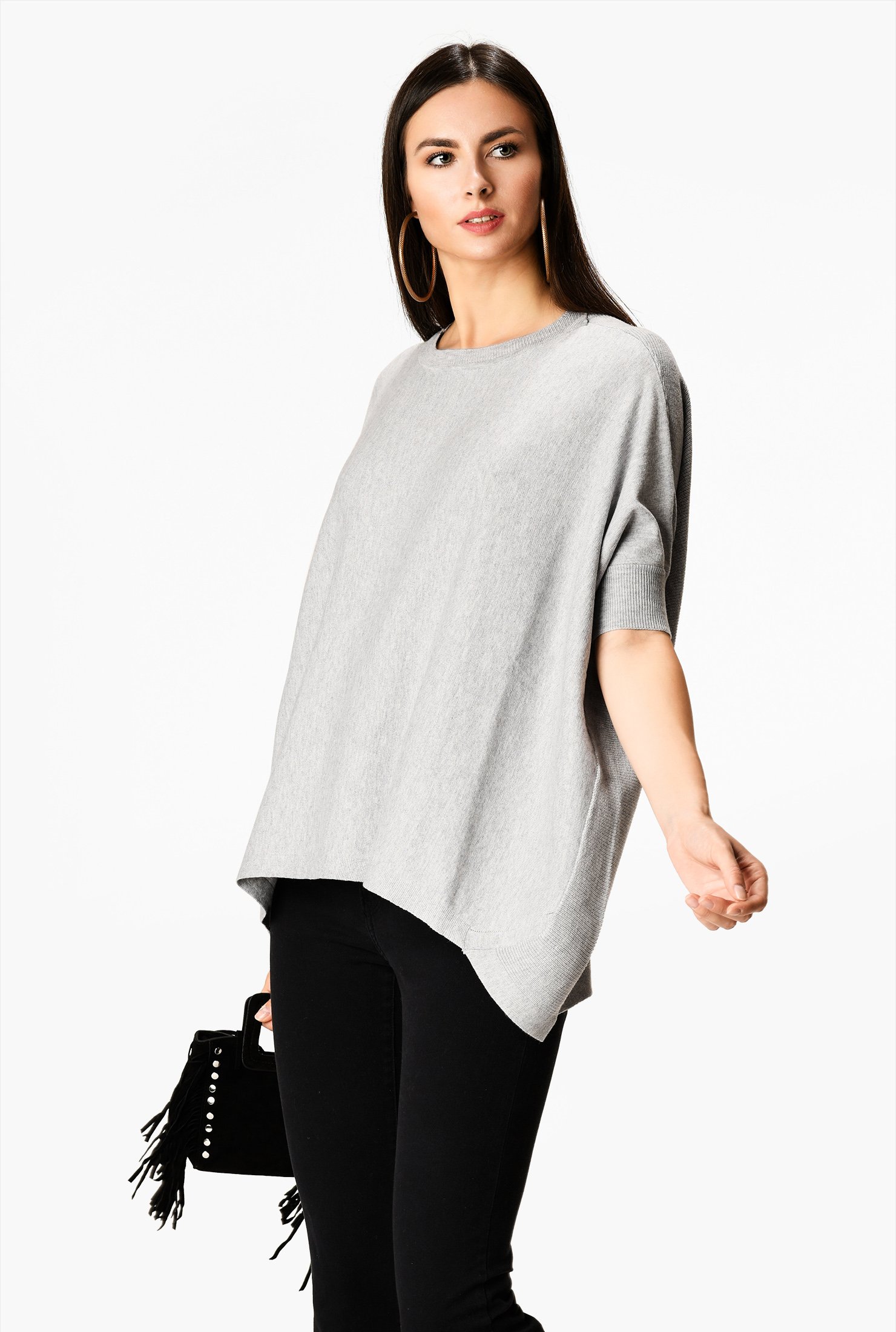 Shop Asymmetric hem sweater | eShakti