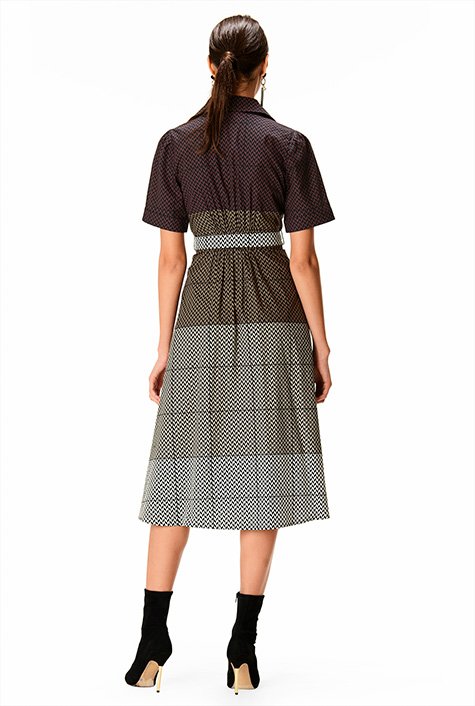 Shop Ombre check print cotton shirtdress | eShakti