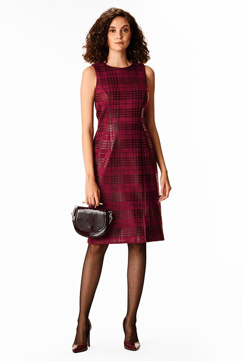 Plaid print outlet dress