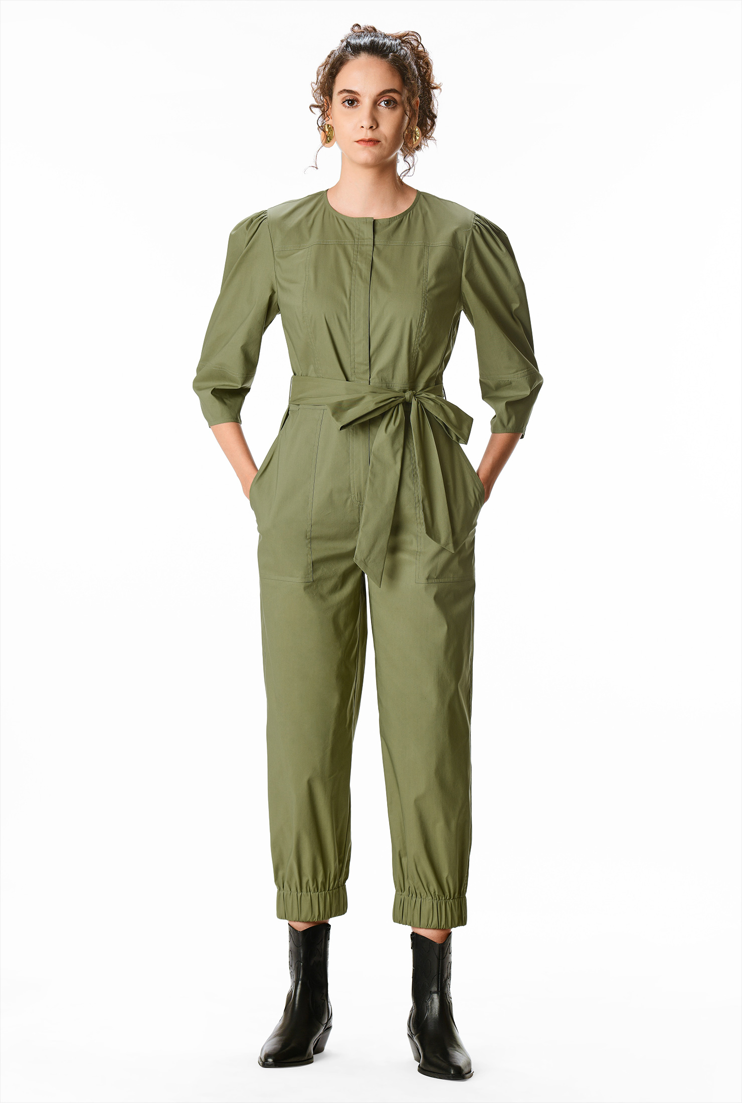 women's utility style jumpsuit