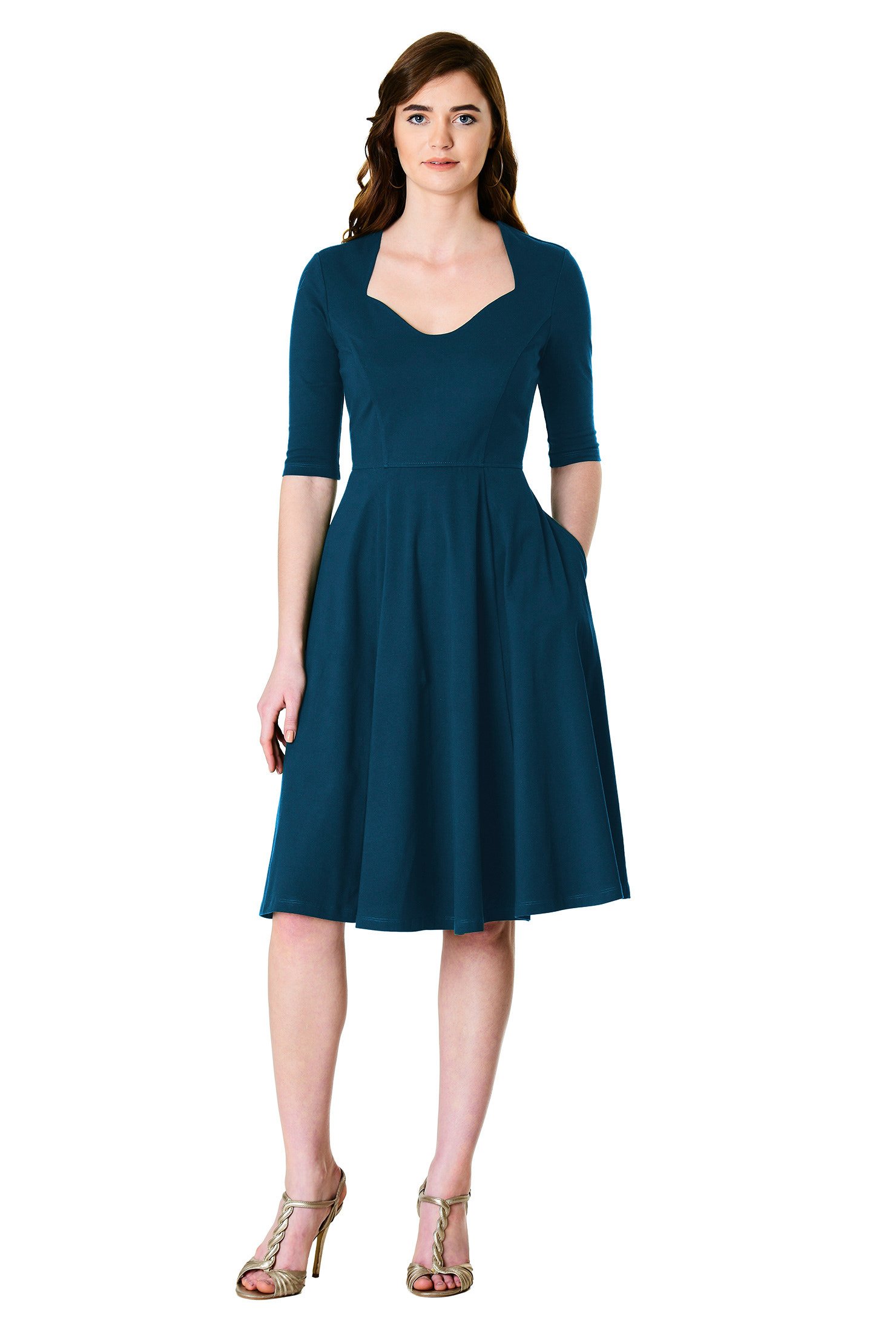 eshakti fit and flare dress