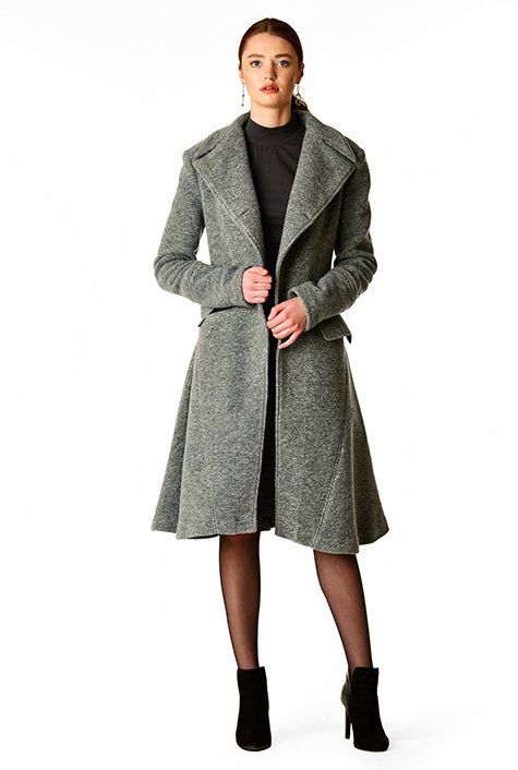 Shop Classic wool blend frock coat eShakti