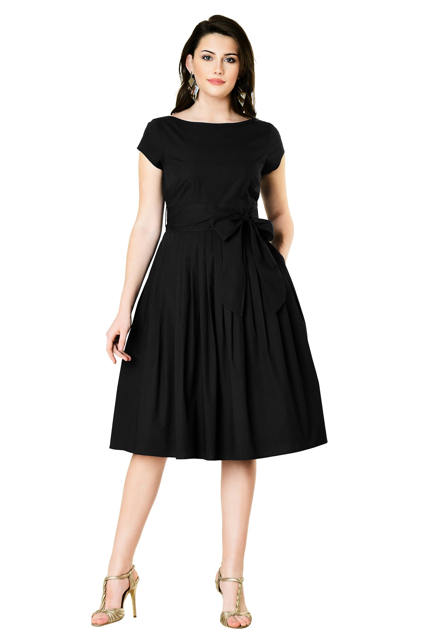 Adjustable waist poplin dress, Twik, Women's Short Dresses