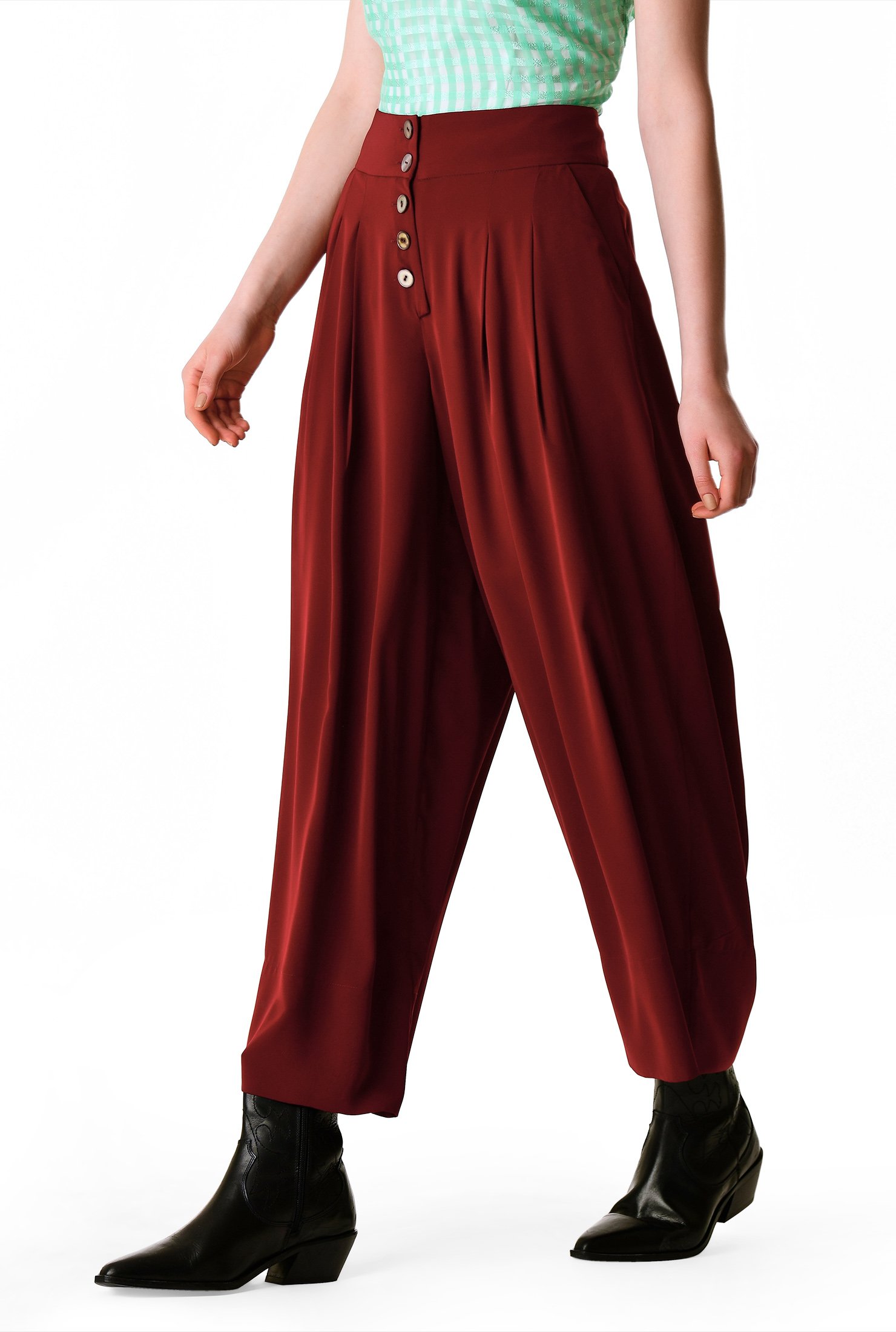 crepe palazzo pants