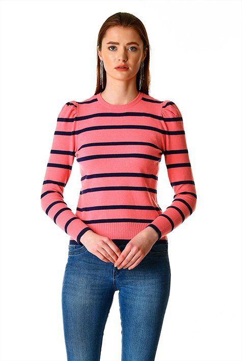 Simple Stripe V-Neck Pullover