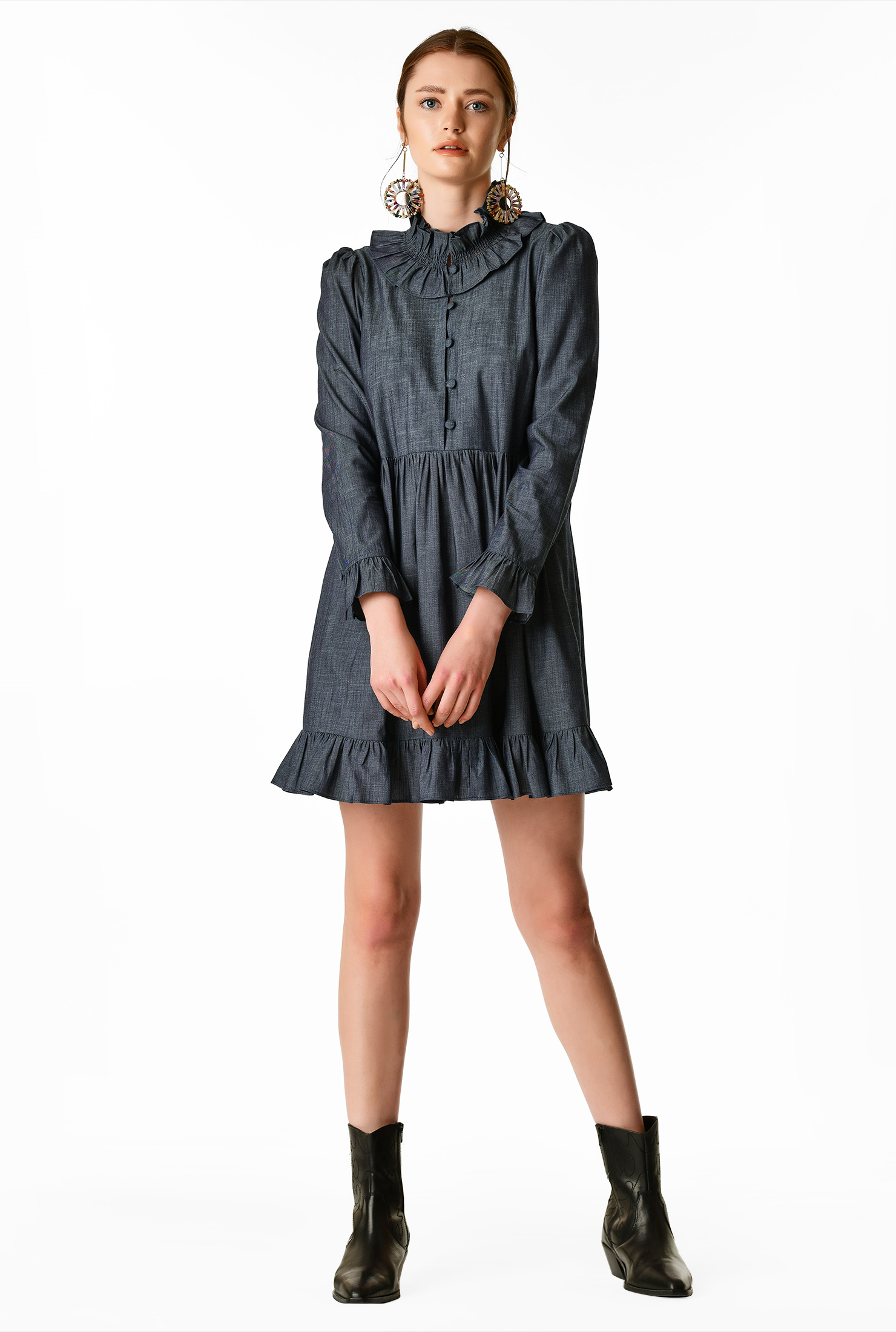 ruched shift dress