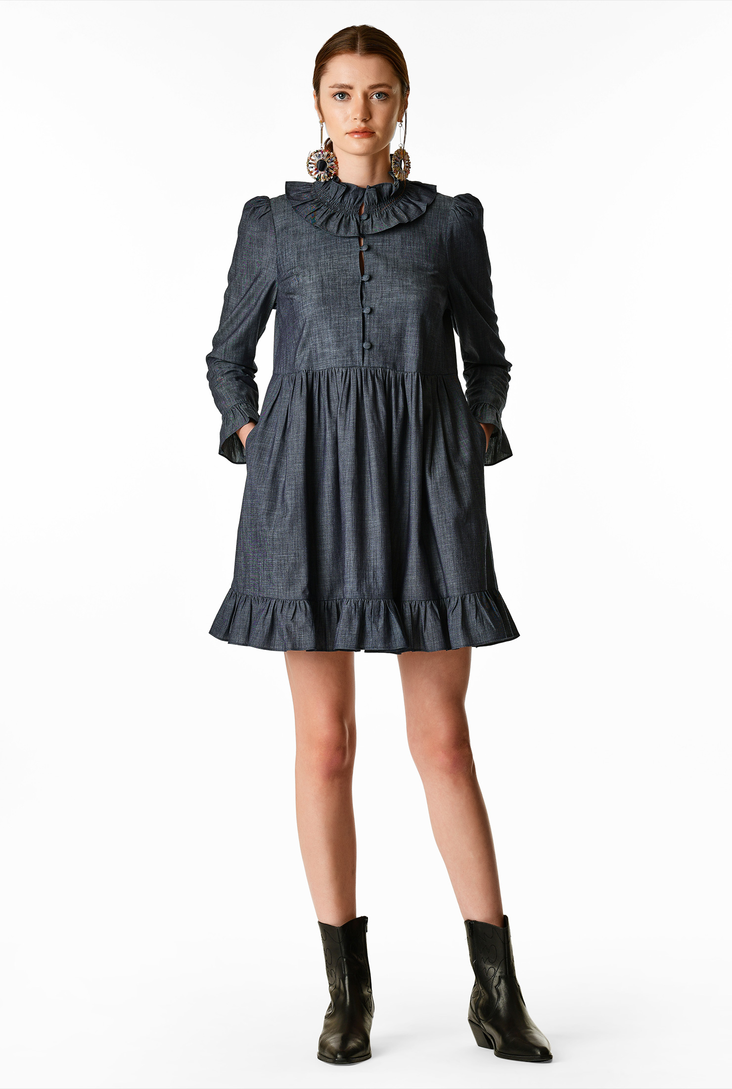 ruched shift dress