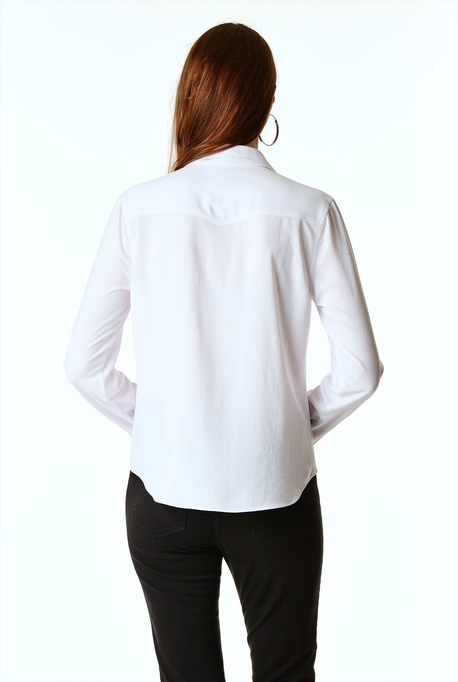 Shop Drapey twill crepe shirt | eShakti