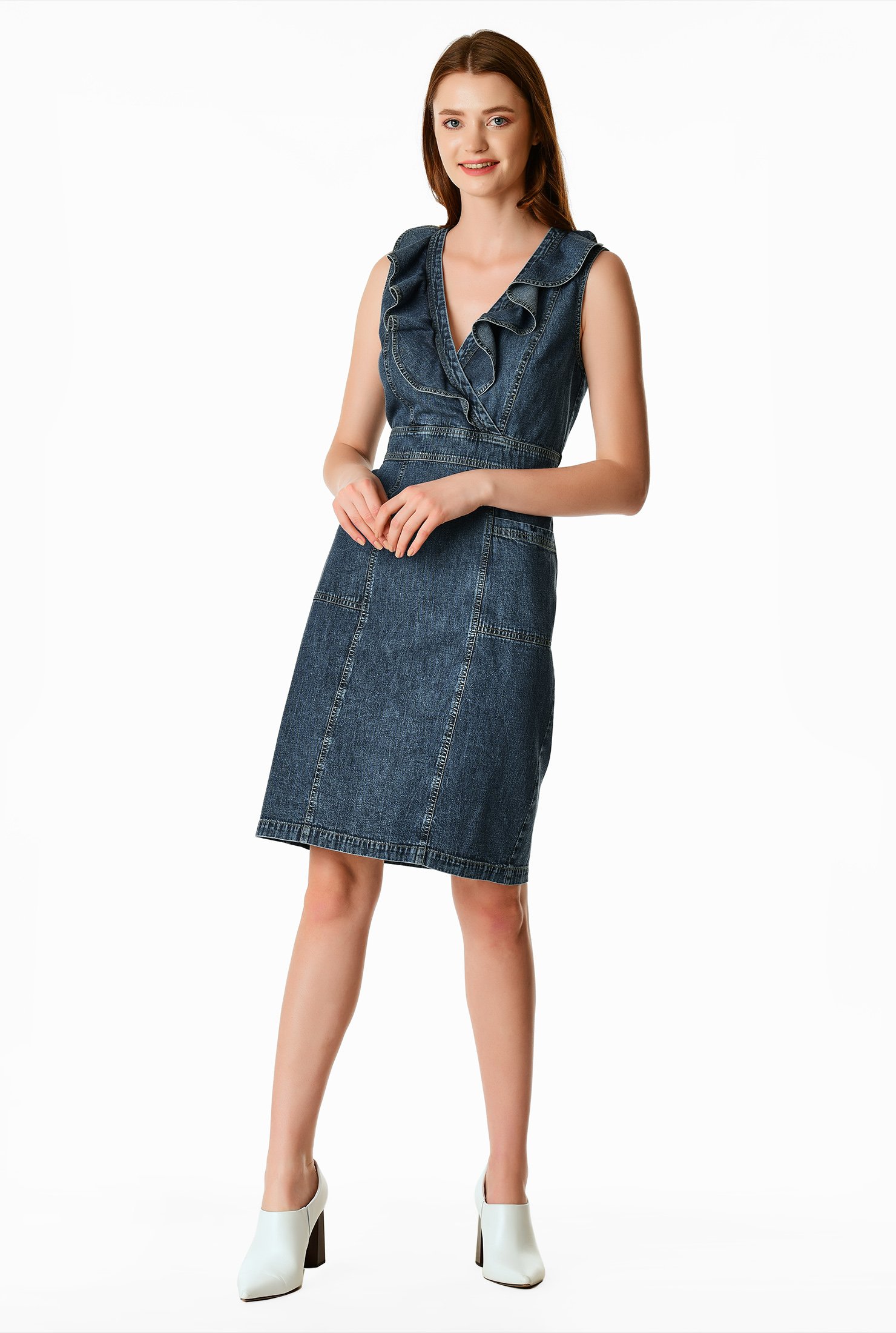 denim sheath dress