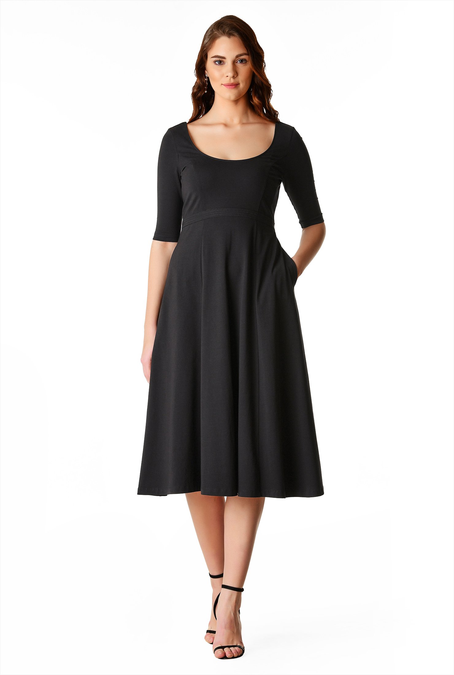 eshakti fit and flare dress