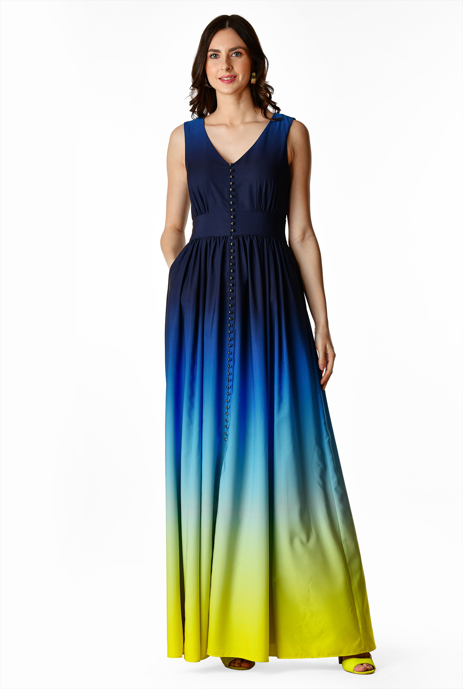 Ombre print dress Clearance