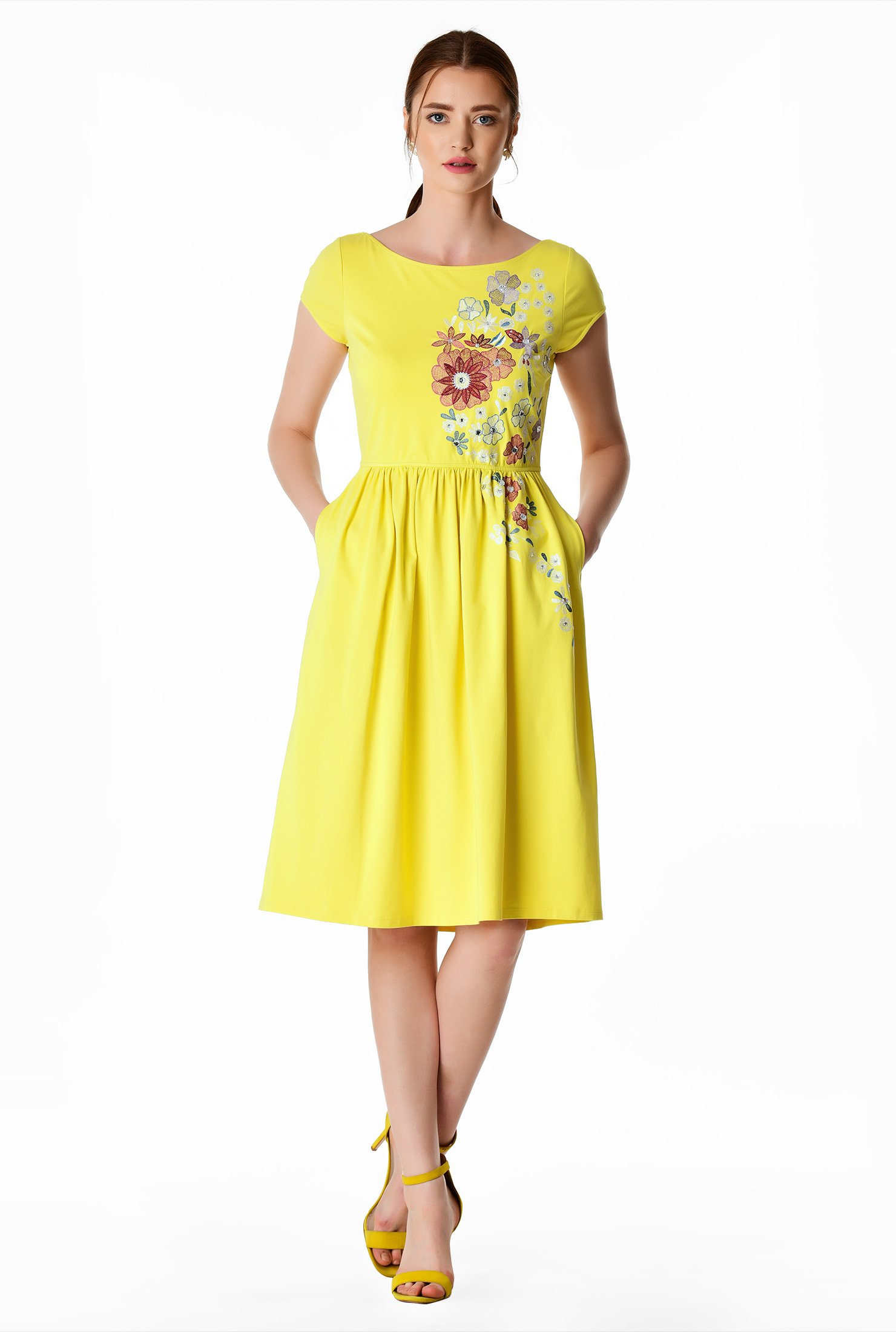 eshakti yellow dress