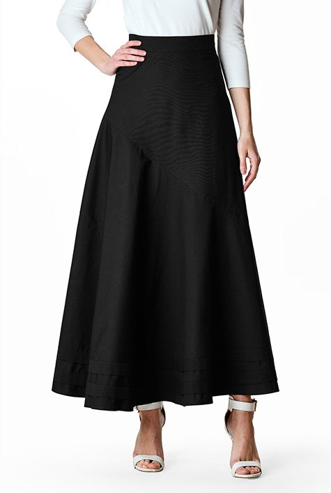 Cotton bias cut outlet skirt