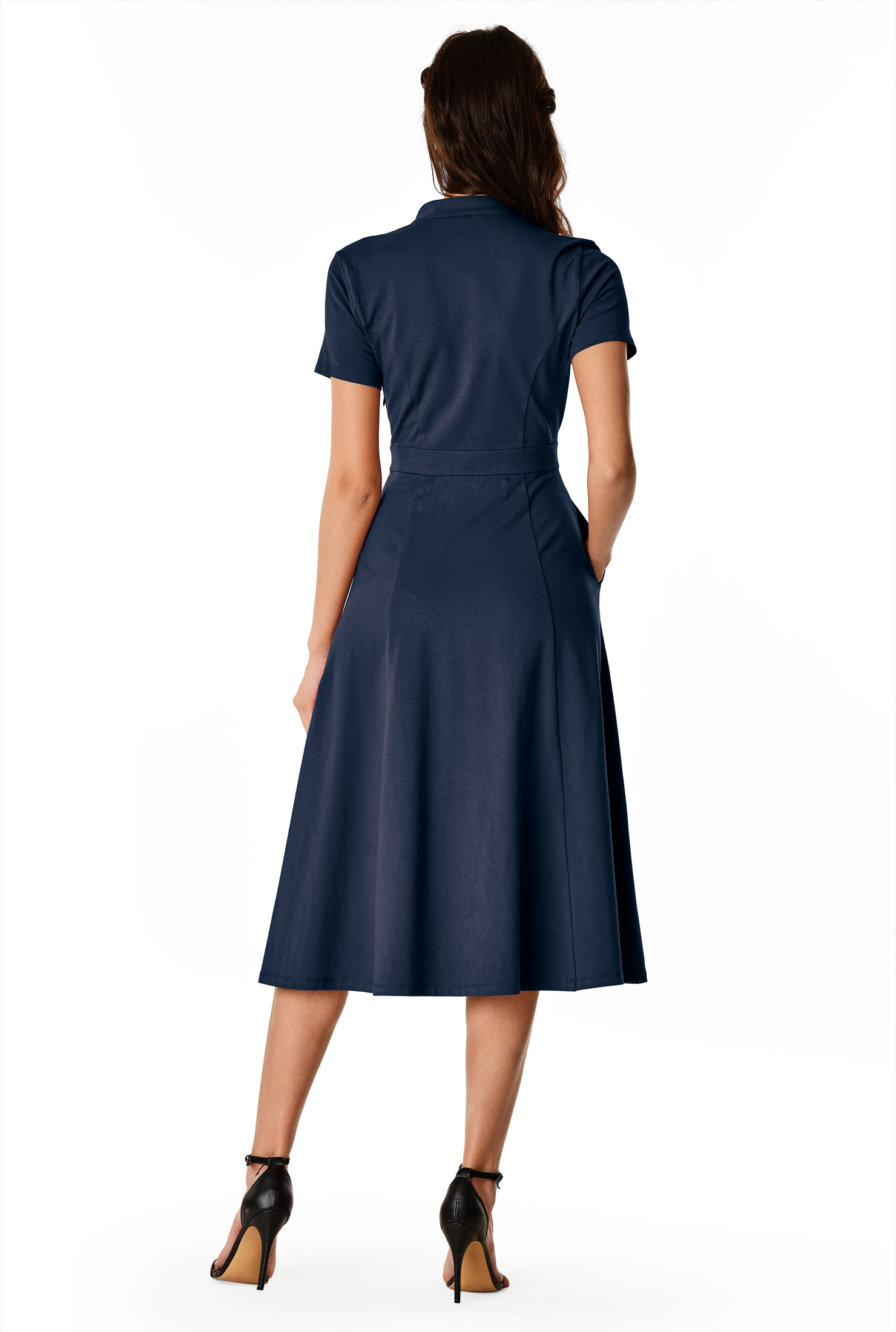 cowl neck knitted dress