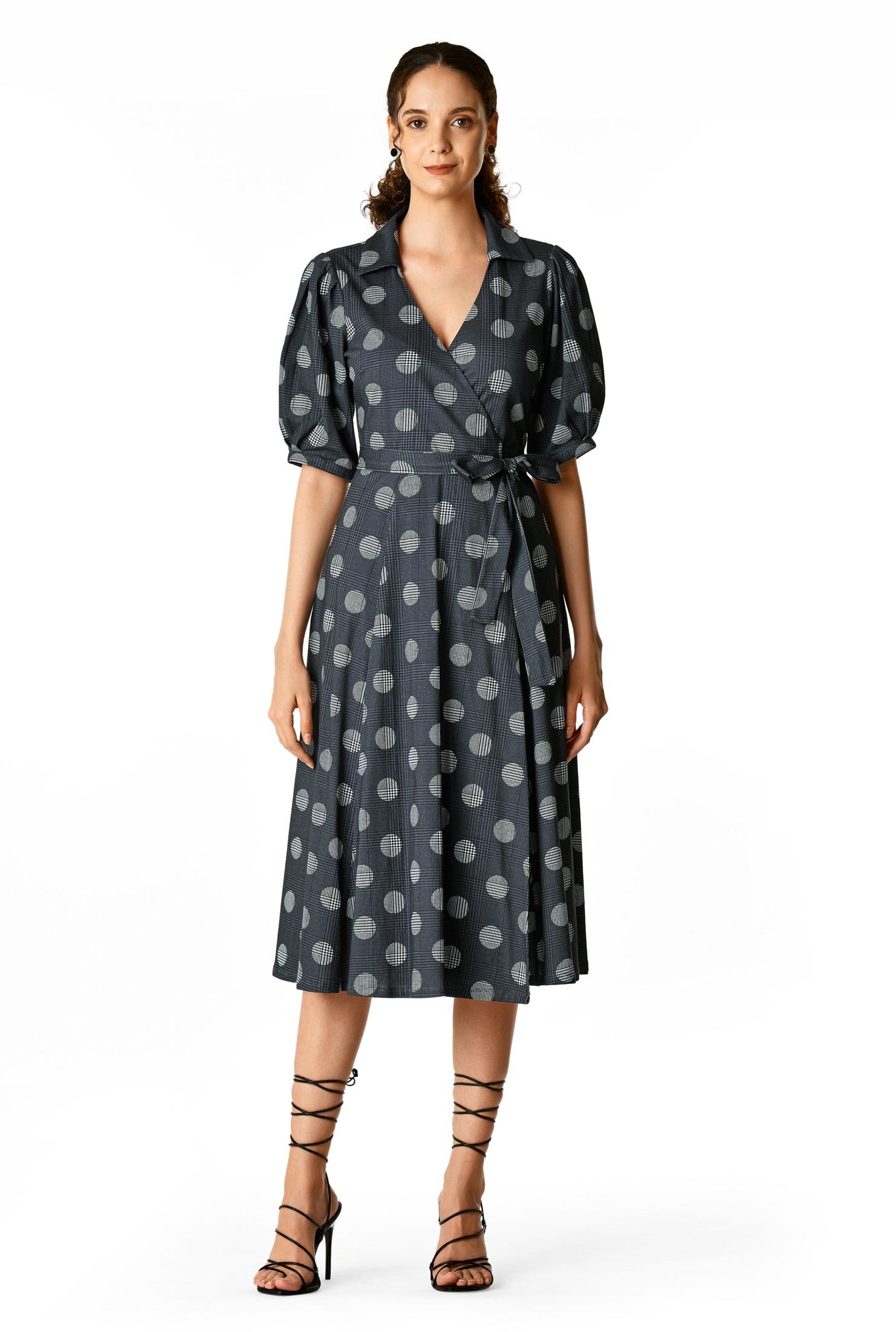 sareth dot wrap dress