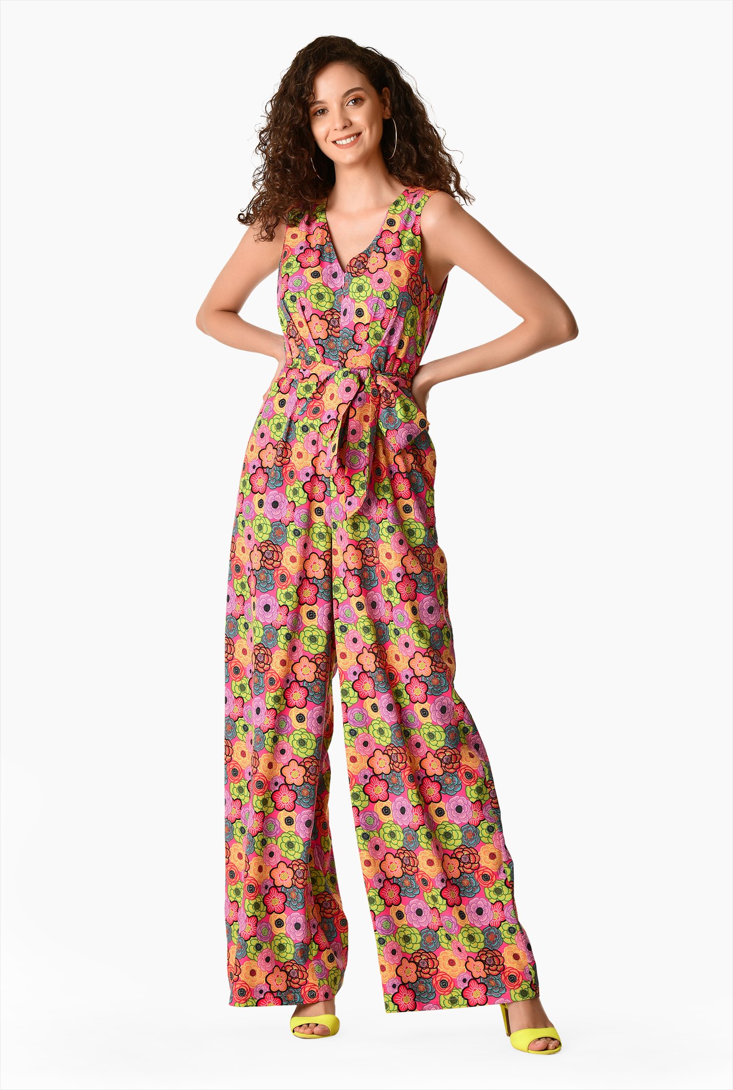 floral palazzo jumpsuit