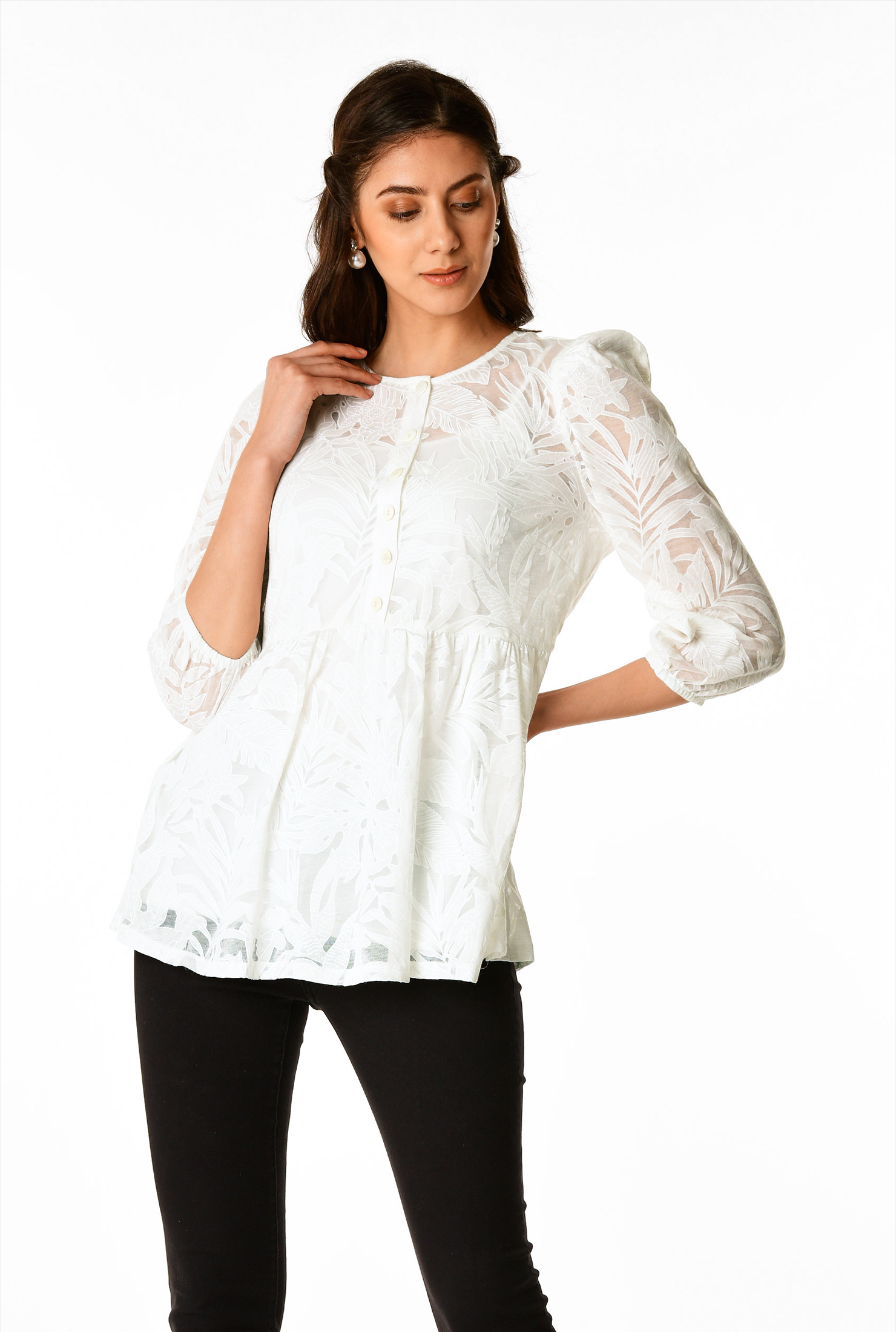 cotton peplum top