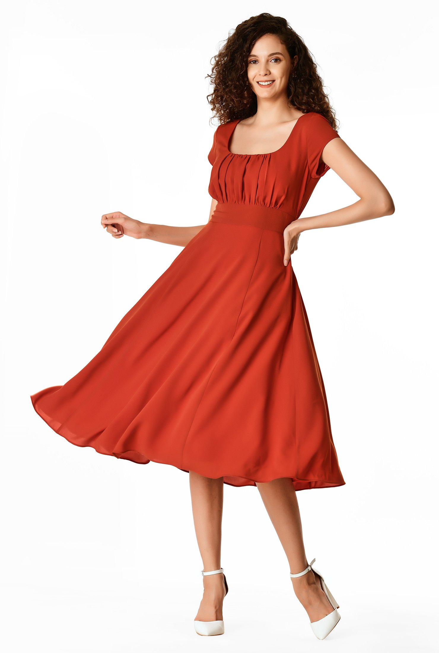 eshakti fit and flare dress