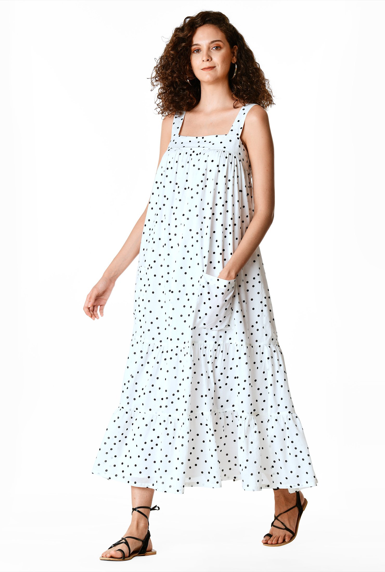 cotton polka dot dress