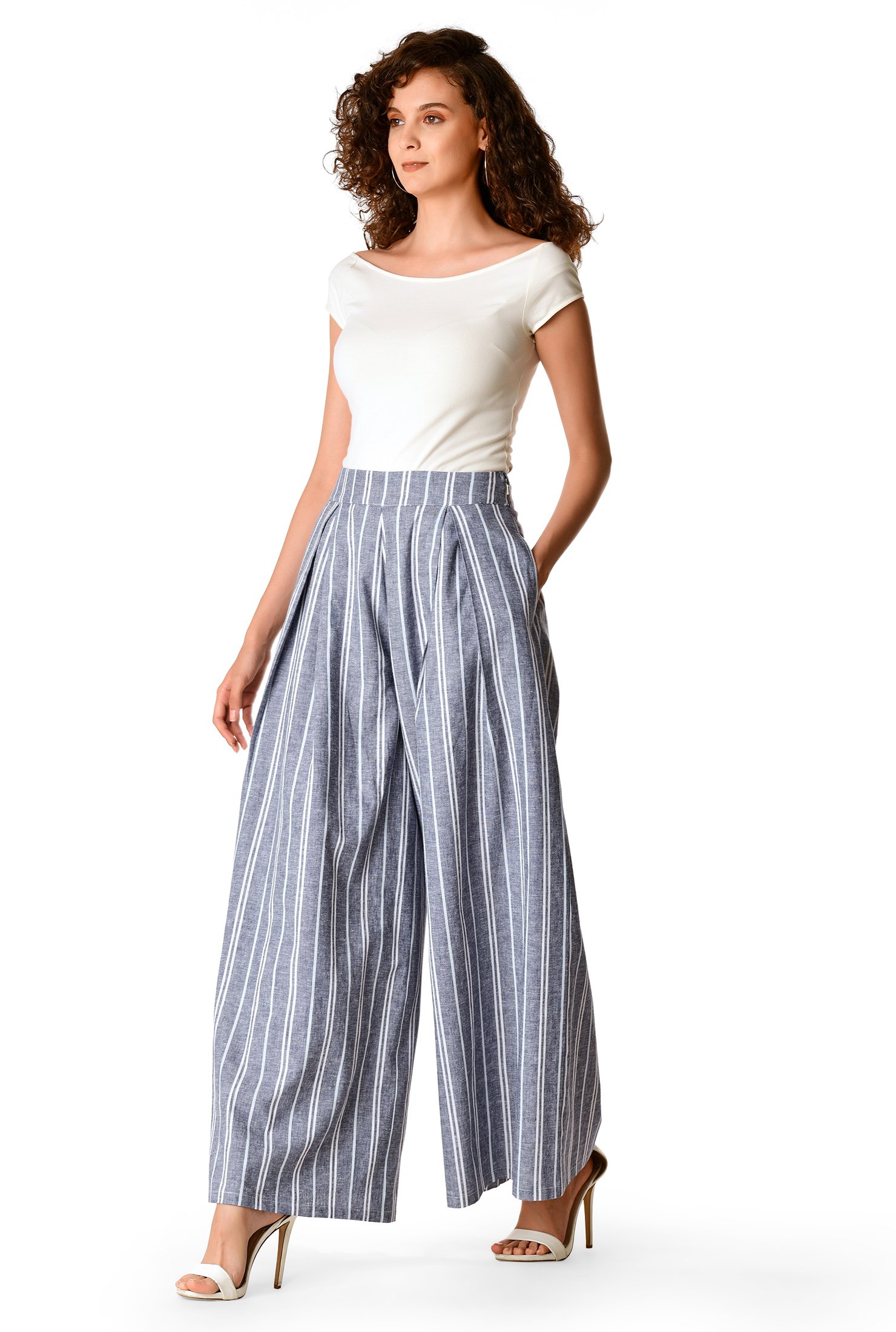 indigo palazzo pants