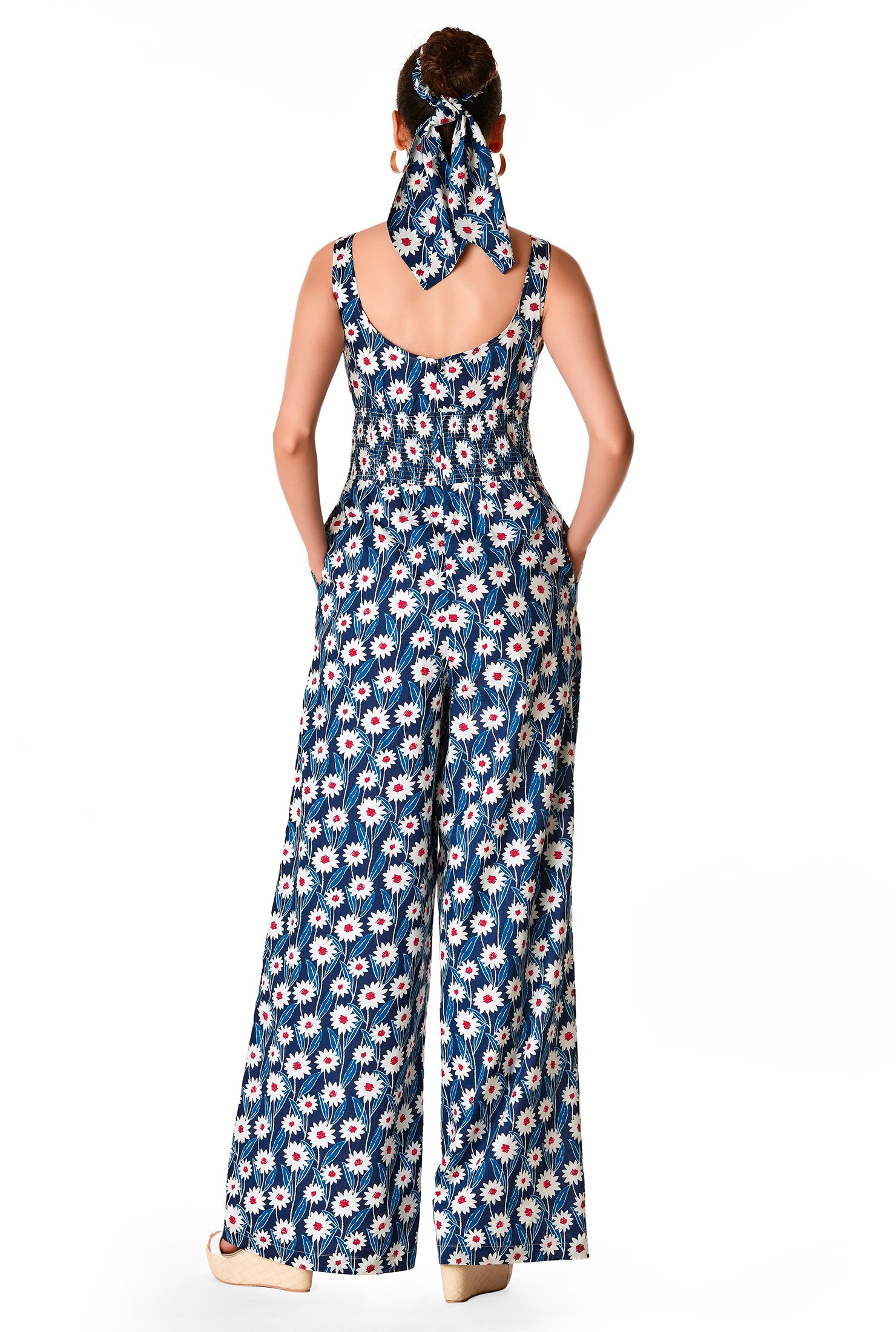 floral cotton jumpsuit