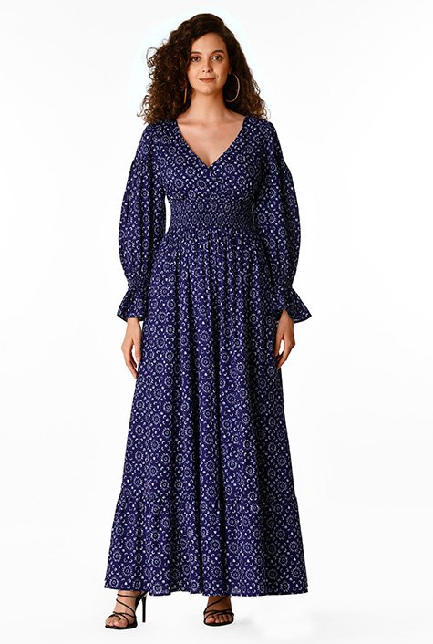 Buy PRIYANSHI Women's Cotton Hand Made Wax Batik Nighty Gown Night Dress  Maxi Set of 2 (Multi Colored MX61) at Amazon.in