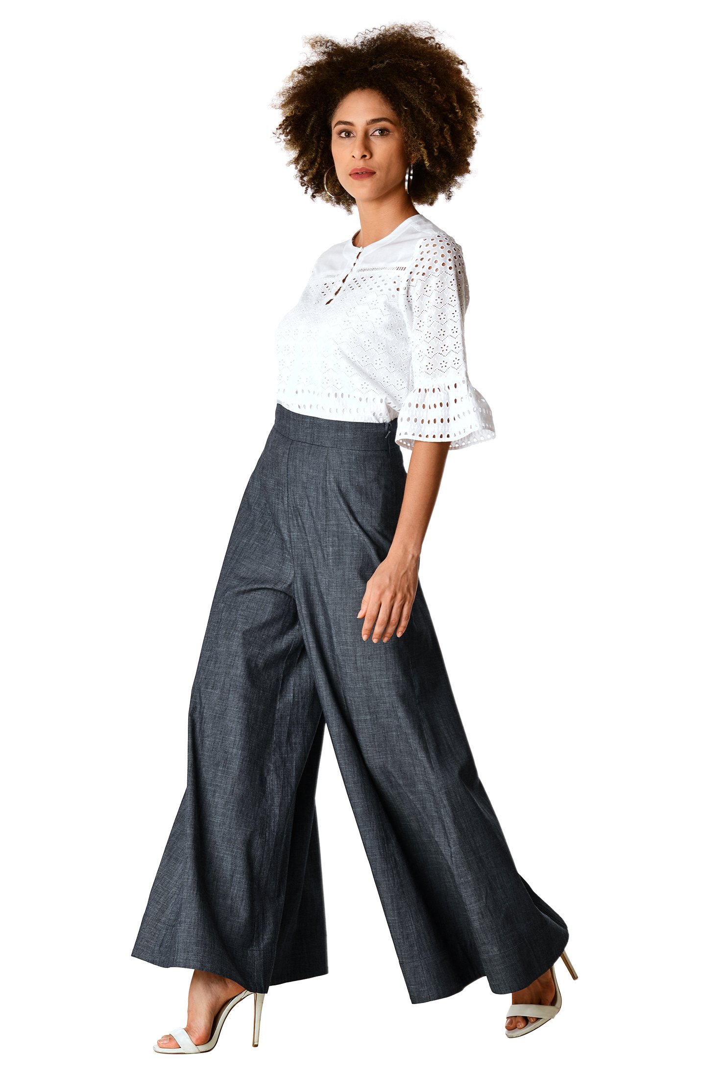 cotton palazzo pants petite