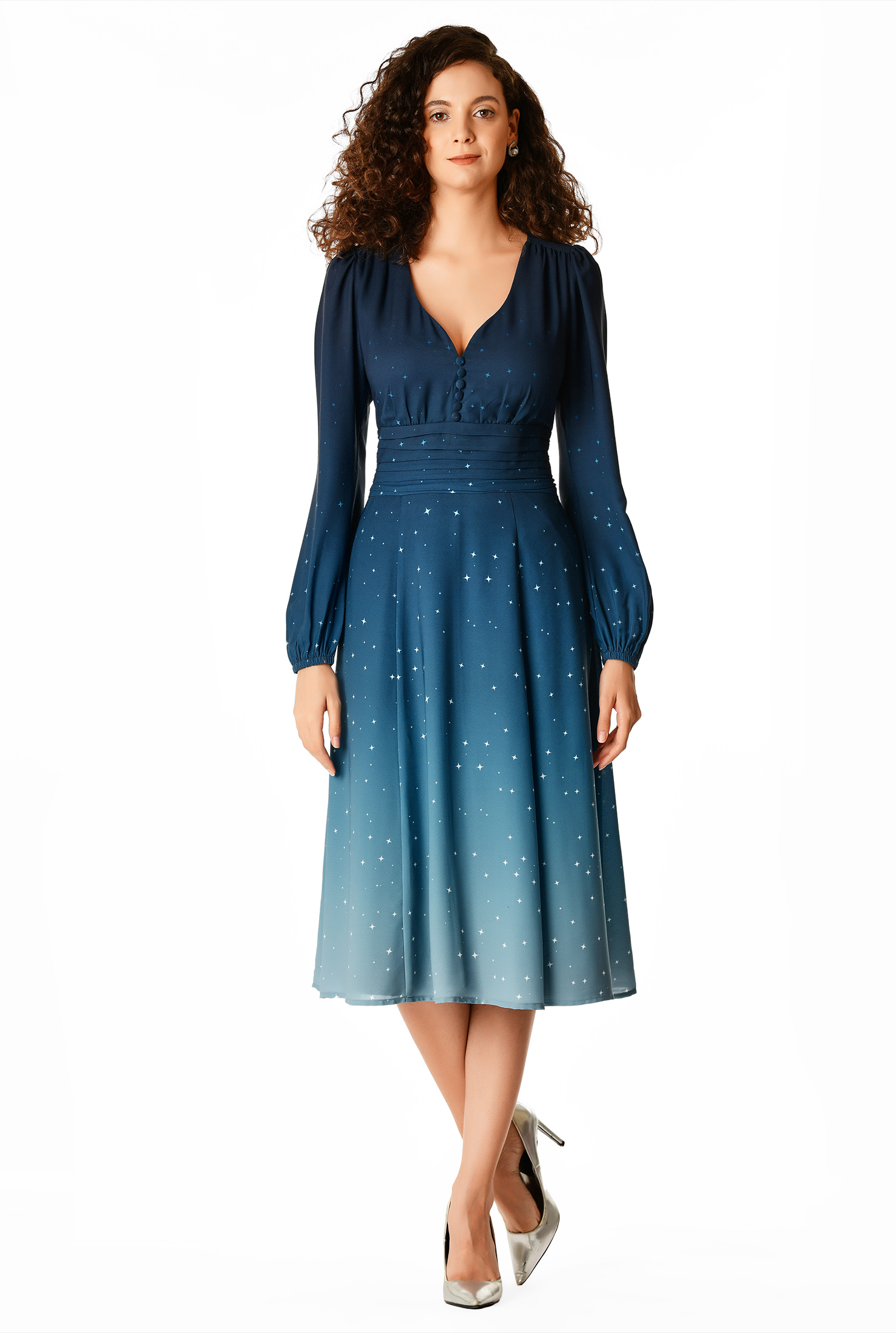 eshakti blue dress