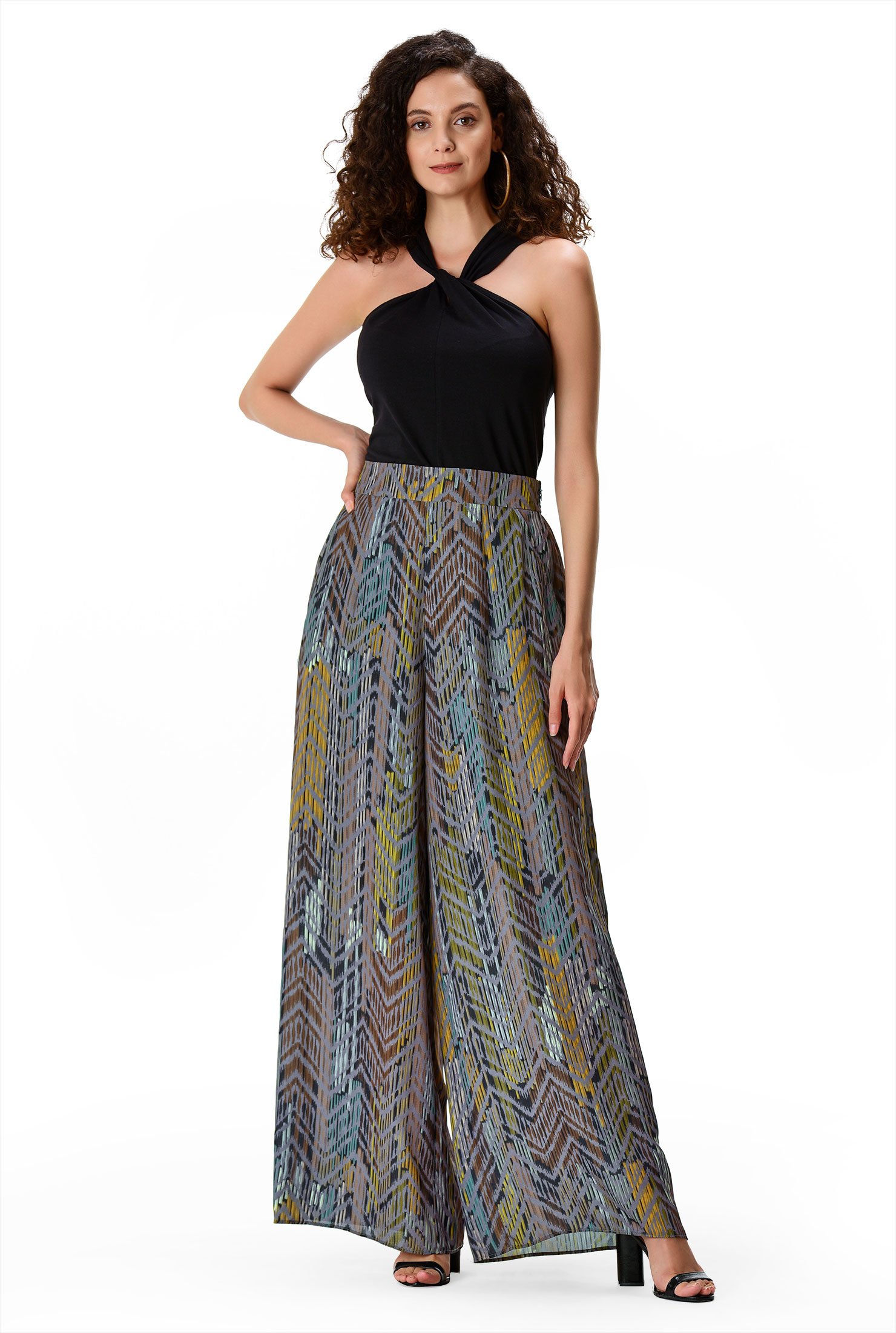 crepe palazzo pants