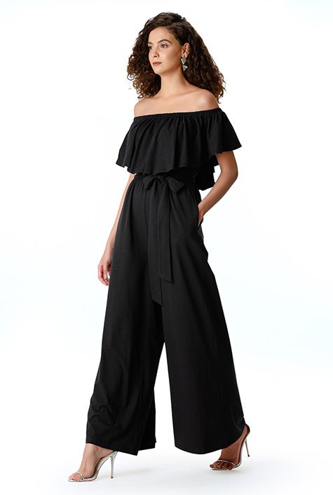 Off shoulder palazzo sales jumpsuit