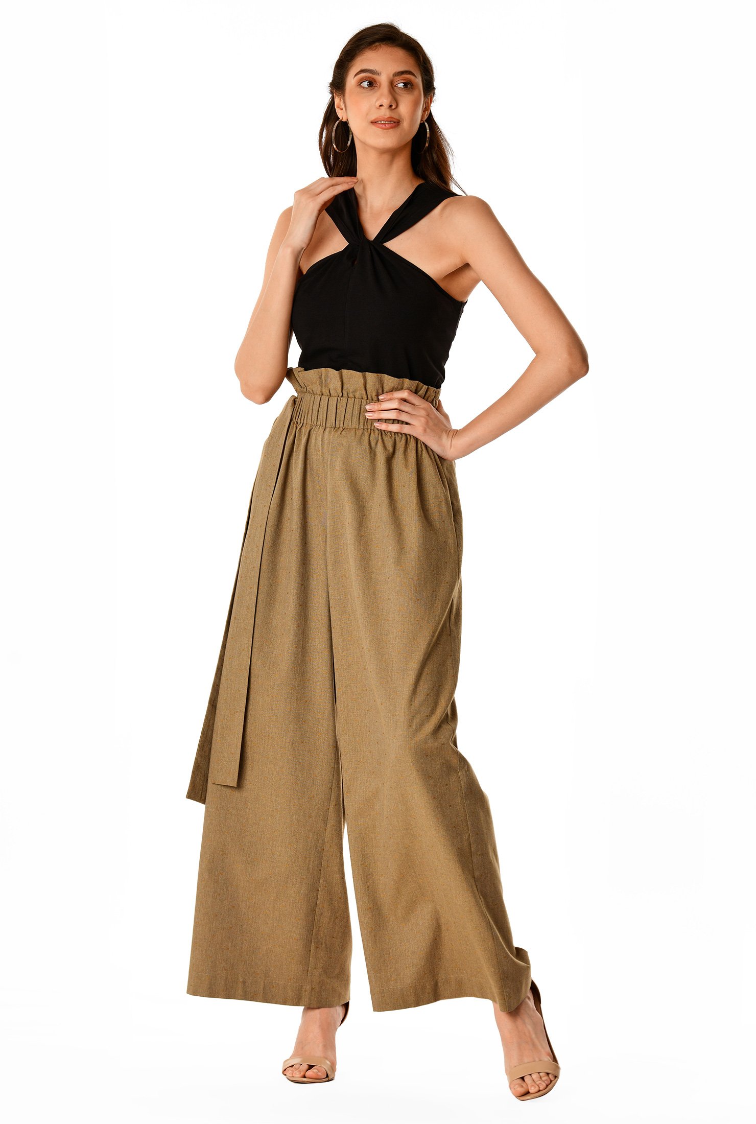 paperbag waist palazzo pants